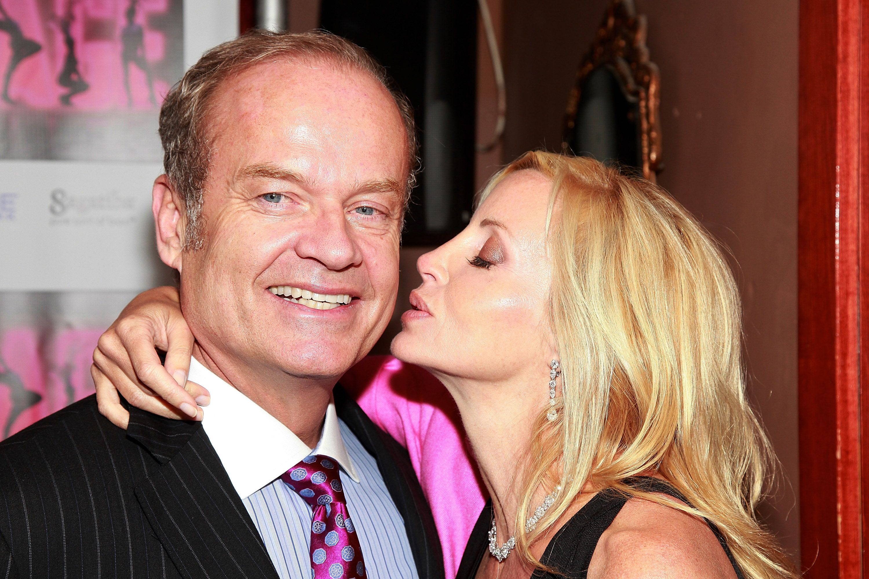 Kelsey Grammer and Camille Donatacci Grammer at the after party for the opening of "La Cage Aux Folles" on Broadway in 2010 in New York City | Source: Getty Images