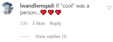 A fan commenting on Maximillion Cooper's Instagram photo of his parents. | Photo: Instagram/mrgumball3000