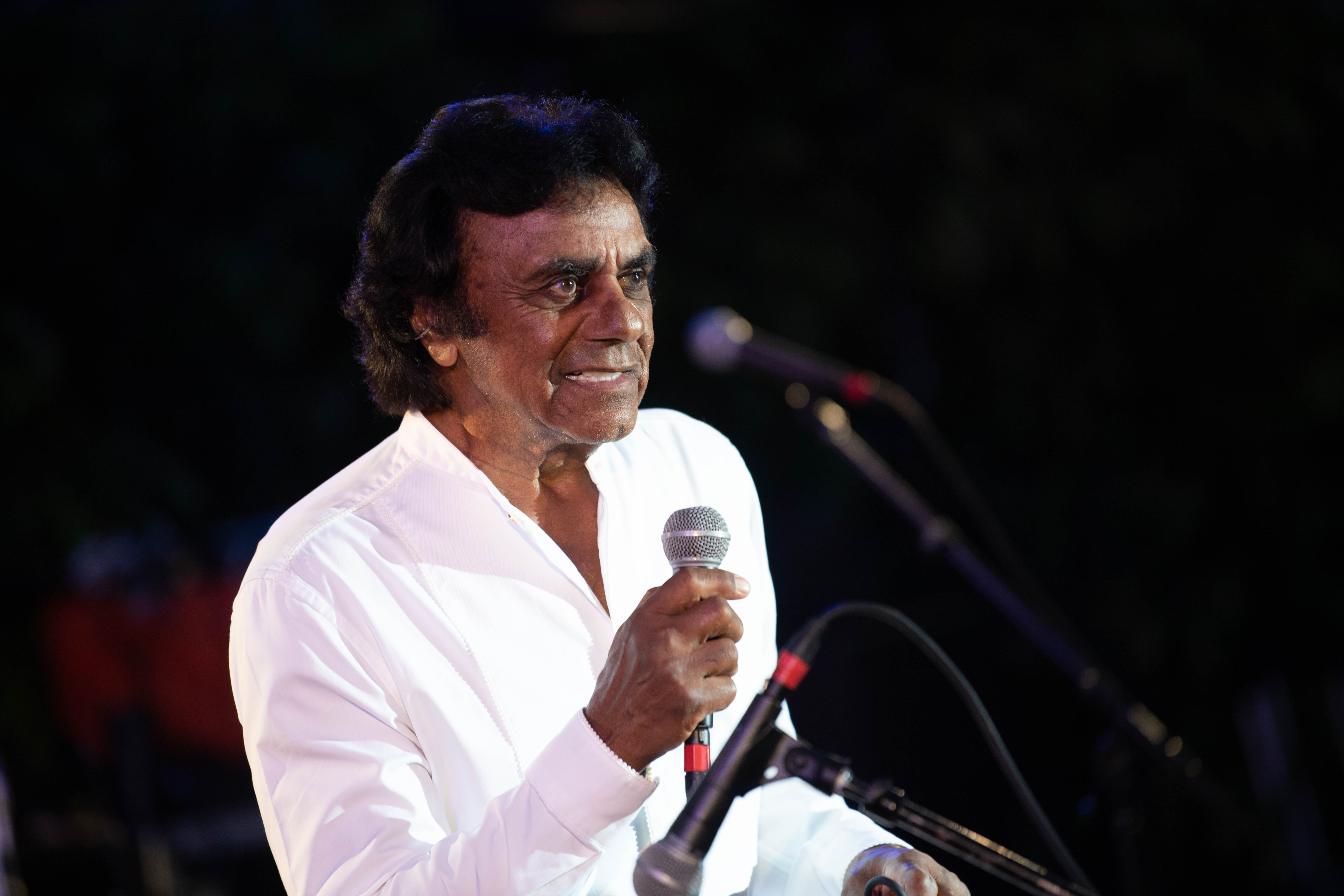 Johnny Mathis at the Eric Marienthal And Friends Jazz Concert Benefiting High Hopes Brain Injury Program in 2018 in Newport Beach, California. | Source: Getty Images