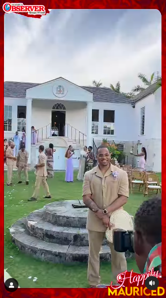 A snapshot captured of a moment at Etienne Maurice and Stephanie Wash's wedding, posted on July 13, 2024 | Source: Instagram/jamaicaobserver