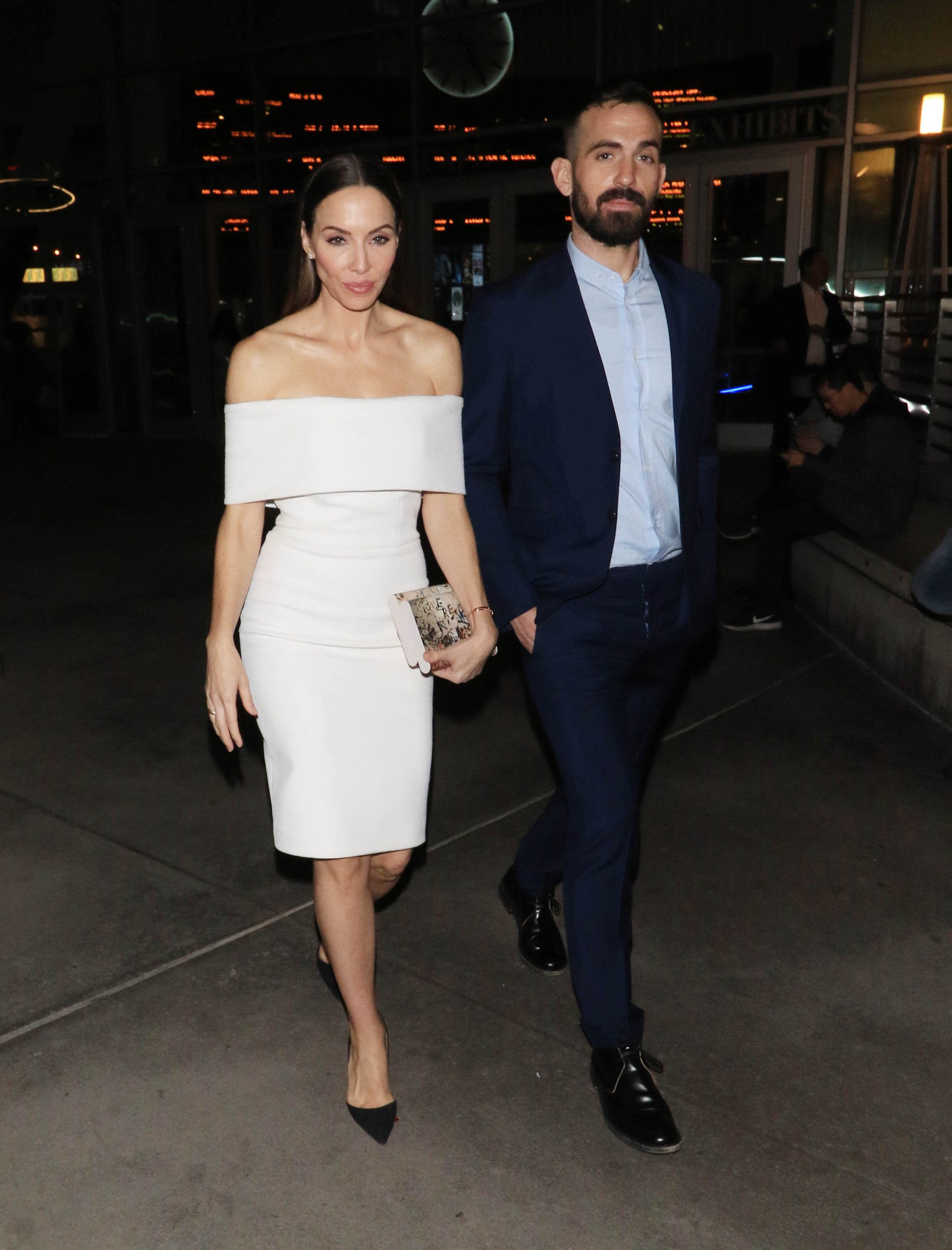 Whitney Cummings and Miles Skinner on February 1, 2018, in Los Angeles, California. | Sources: Getty Images