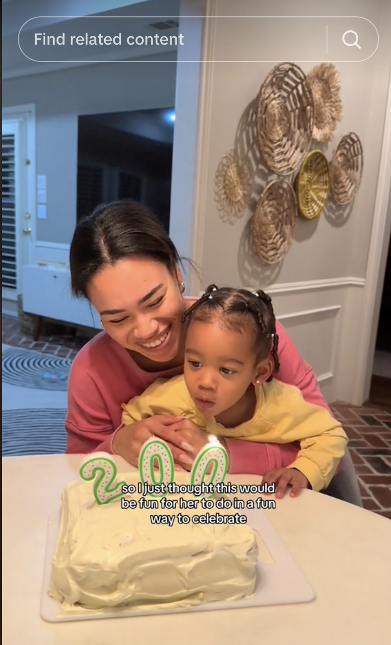 Amber Henry and her daughter Ivy Jai, as seen in a video dated January 30, 2024 | Source: TikTok/amberhenryy