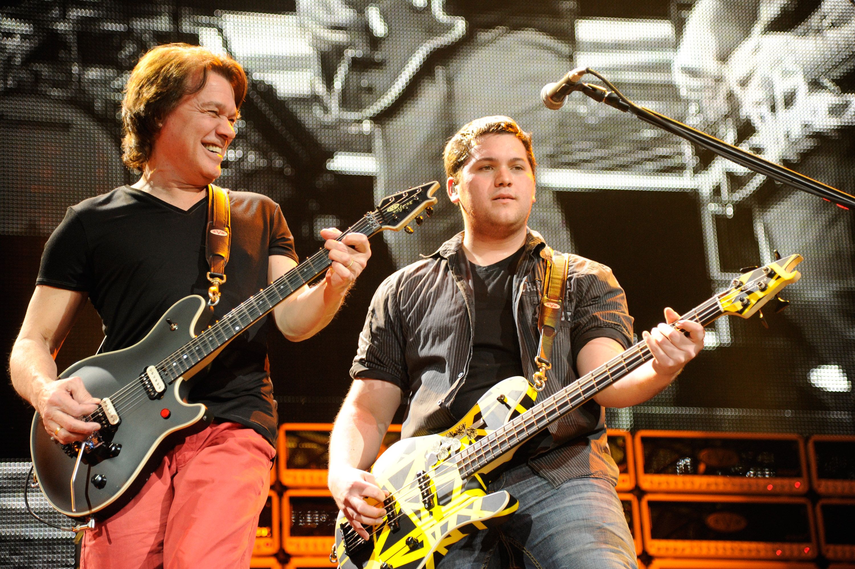 Eddie Van Halen and Wolfgang Van Halen of Van Halen perform during "A Different Kind of Truth" tour at Madison Square Garden on February 28, 2012 in New York City. | Photo: Getty Images.