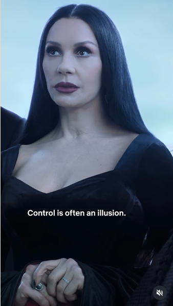 Catherine Zeta-Jones on season two of "Wednesday," from a post dated August 6, 2025 | Source: Instagram/netflix