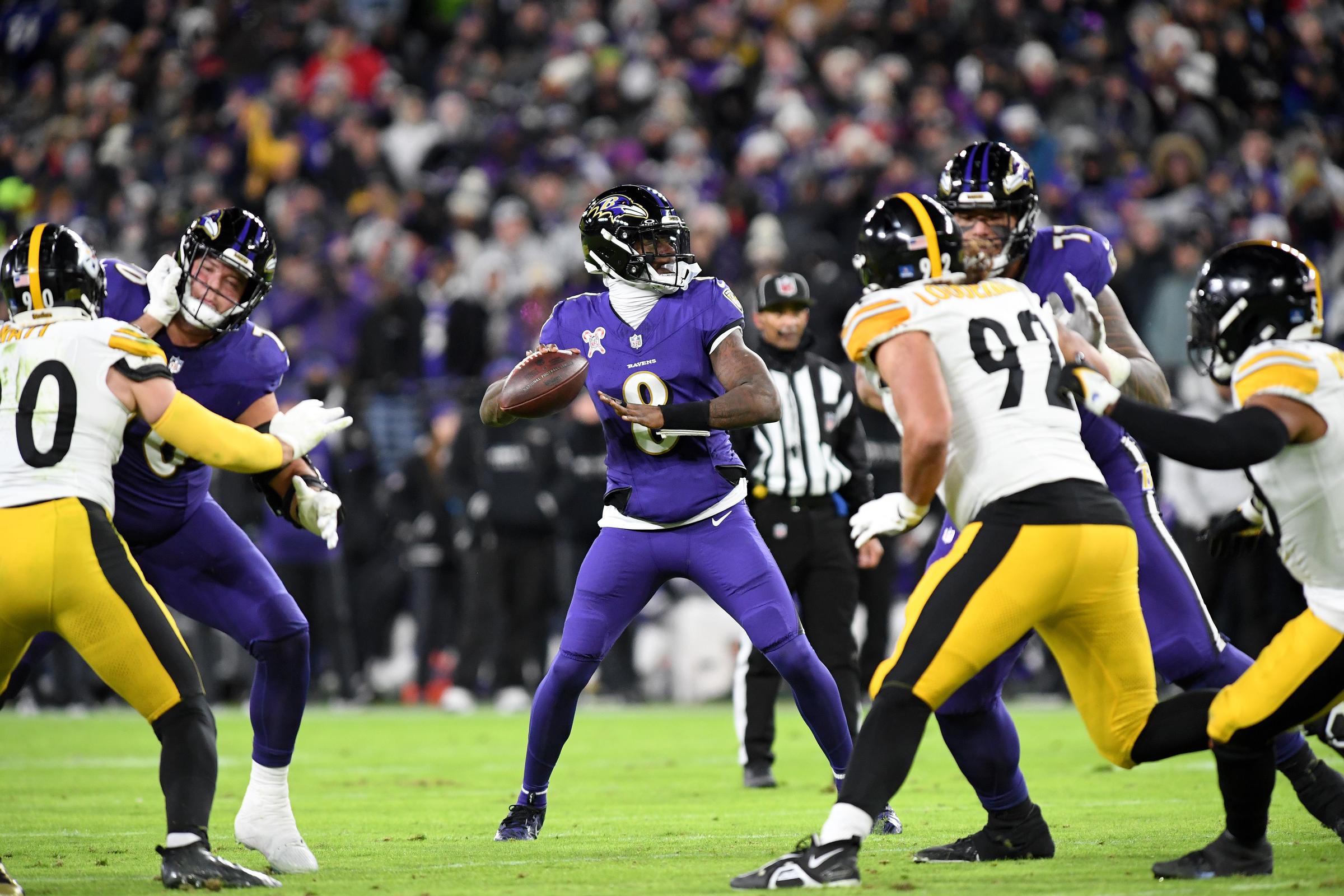 Baltimore Ravens and Pittsburgh Steelers face off at M&T Bank Stadium in Baltimore on December 21, 2024 | Source: Getty Images