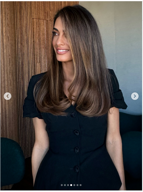 Amal Clooney's new hairstyle, from a post dated October 7, 2025 | Source: Instagram/dimitrishair