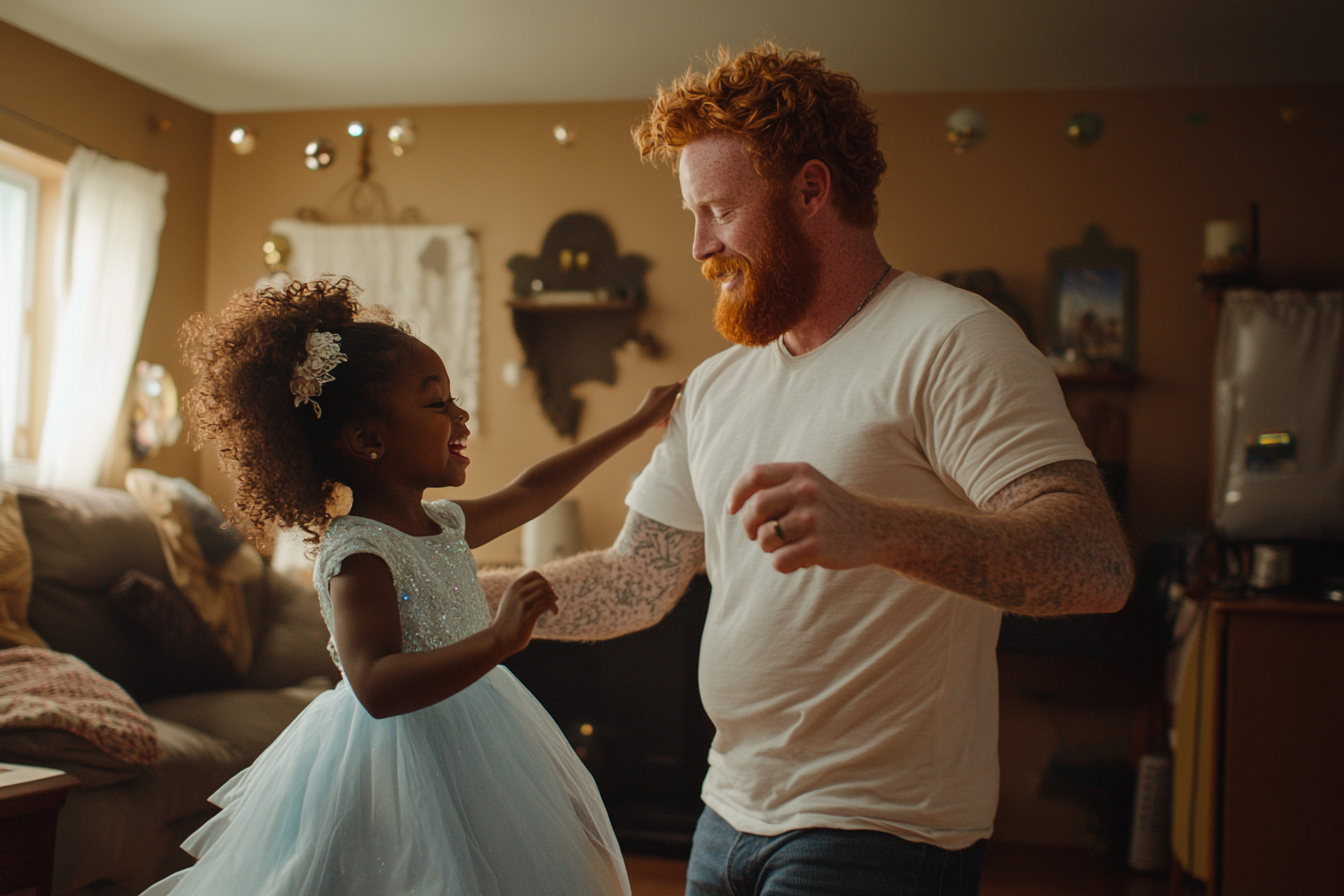 A man dancing with his daughter | Source: Midjourney