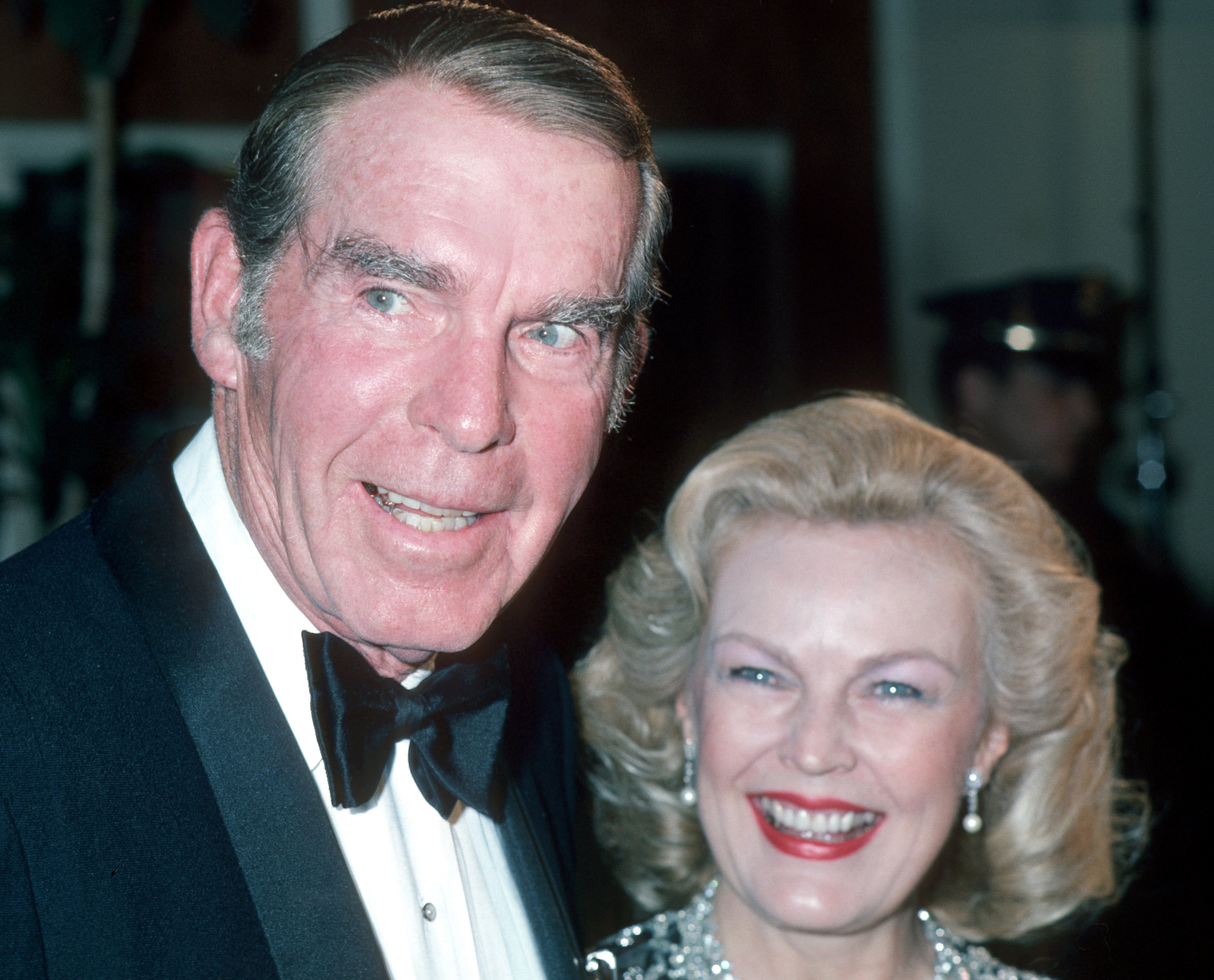 June Haver and Fred MacMurray during Benefit for St. Vincent de Paul November 19, 1985, at Beverly Hilton Hotel in Beverly Hills, California, United States. | Source: Getty Images