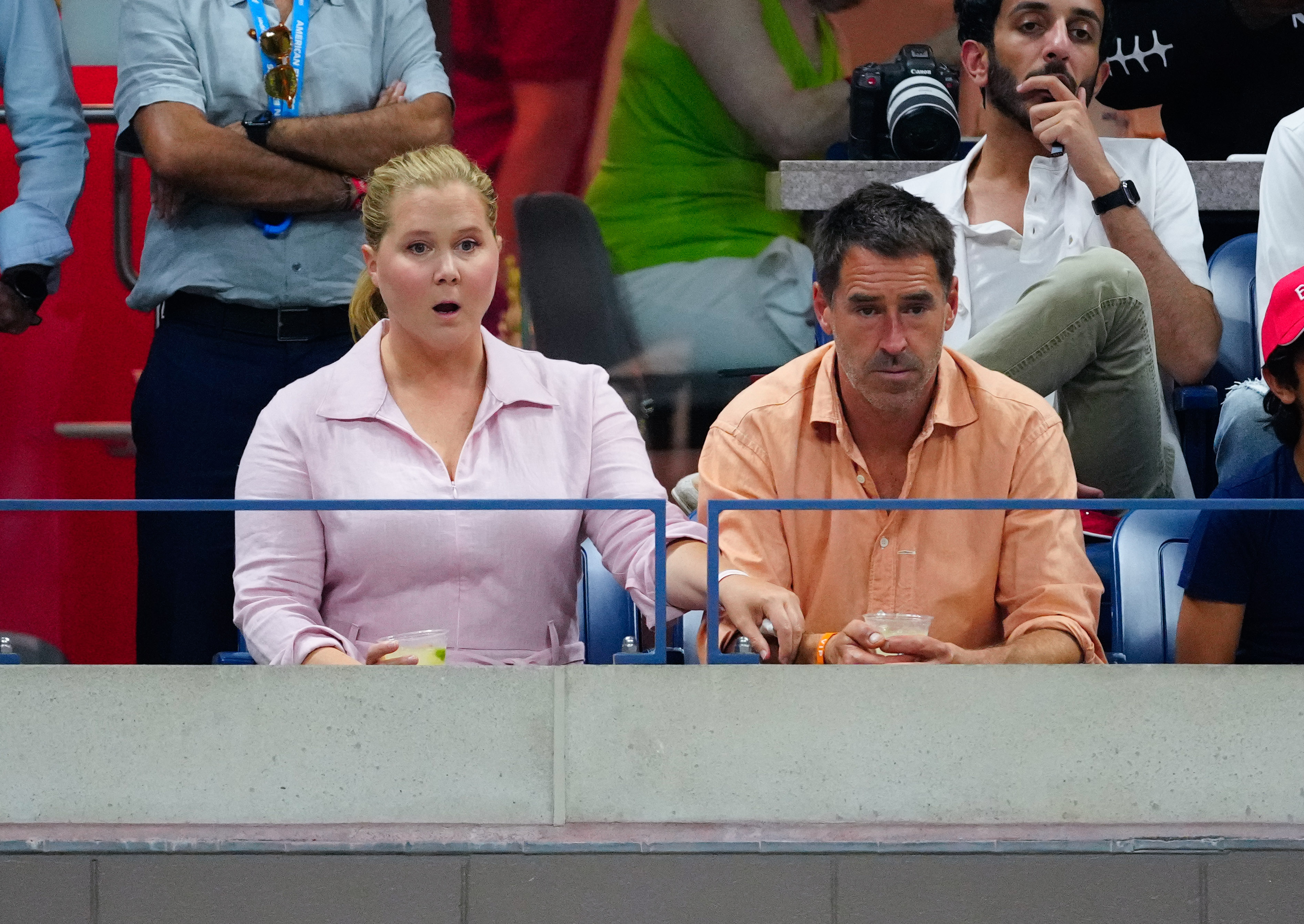 Amy Schumer and Chris Fischer are seen at the 2023 US Open Tennis Championships on September 8, 2023, in New York City. | Source: Getty Images