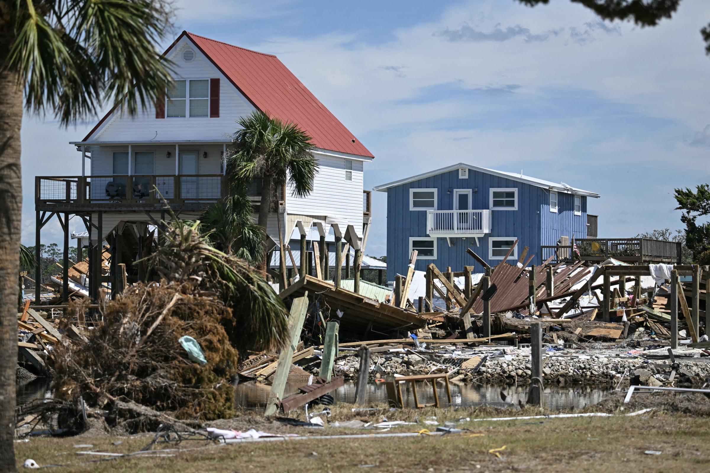 Damaged homes affected by Hurricane Helene. | Source: Getty Images