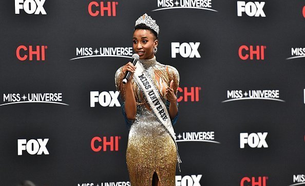 Miss Universe 2019 Zozibini Tunzi, of South Africa, appears at a press conference following the 2019 Miss Universe Pageant at Tyler Perry Studios on December 08, 2019 in Atlanta, Georgia | Photo: Getty Images