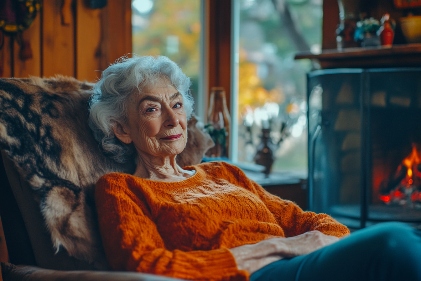 An older woman in a cabin | Source: Midjourney