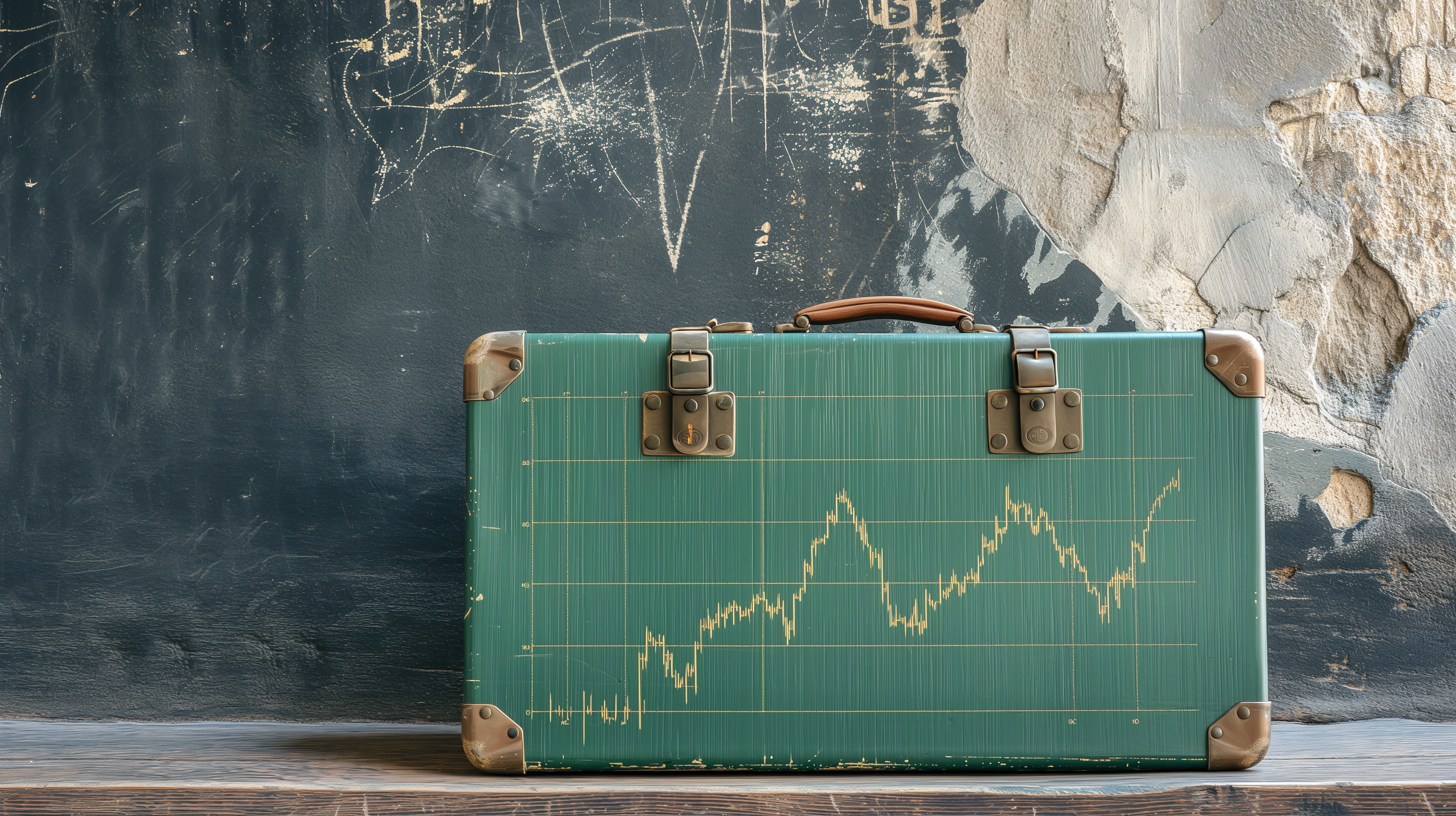 A close-up of an old suitcase | Source: Midjourney