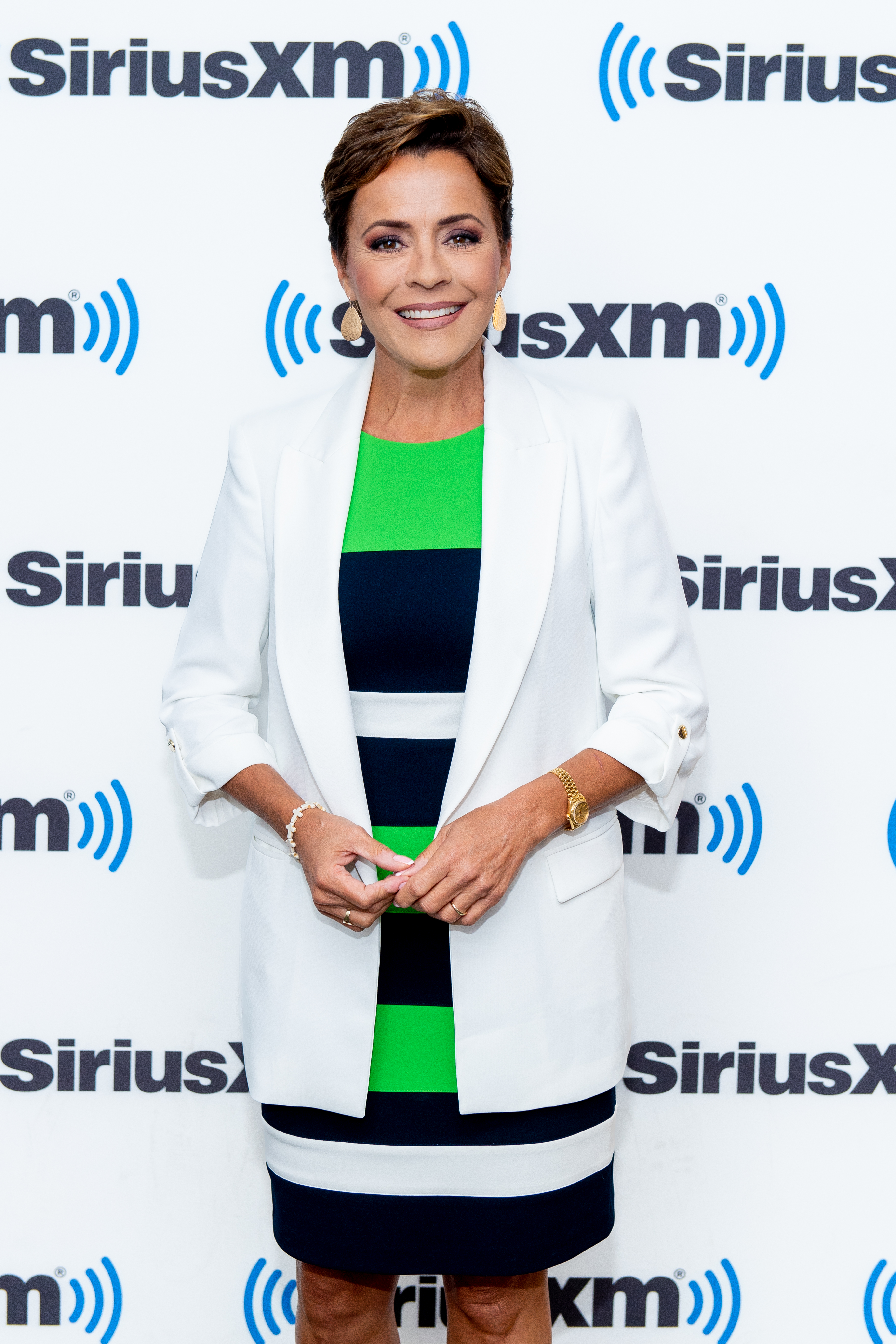 Kari Lake visits SiriusXM to discuss her book "Unafraid: Just Getting Started" at SiriusXM Studios on June 27, 2023, in New York City. | Source: Getty Images