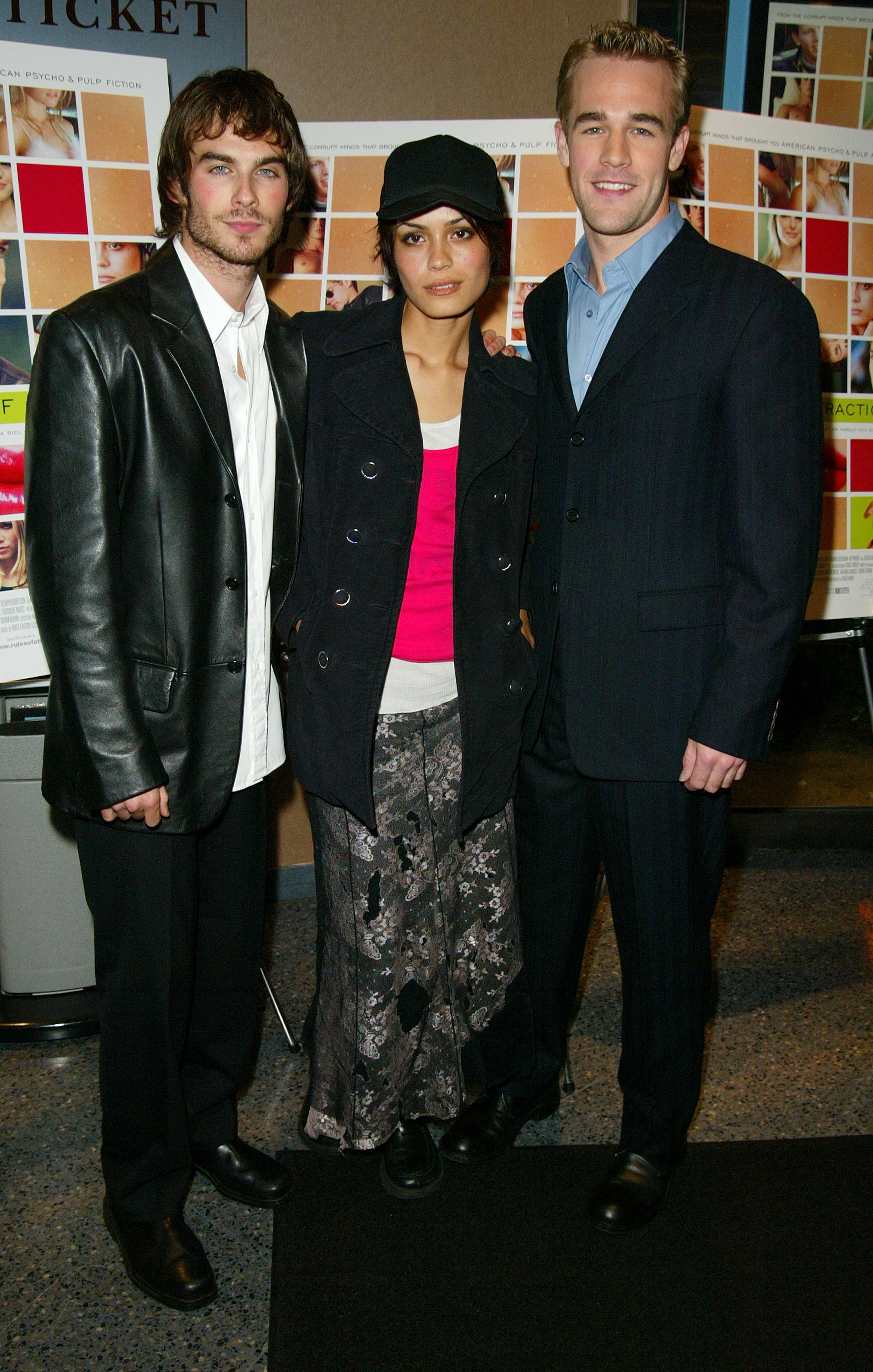 James Van Der Beek with Ian Somerhalder and Shannyn Sossamon at the New York screening of "The Rules Of Attraction" in New York City on October 10, 2002. | Source: Getty Images