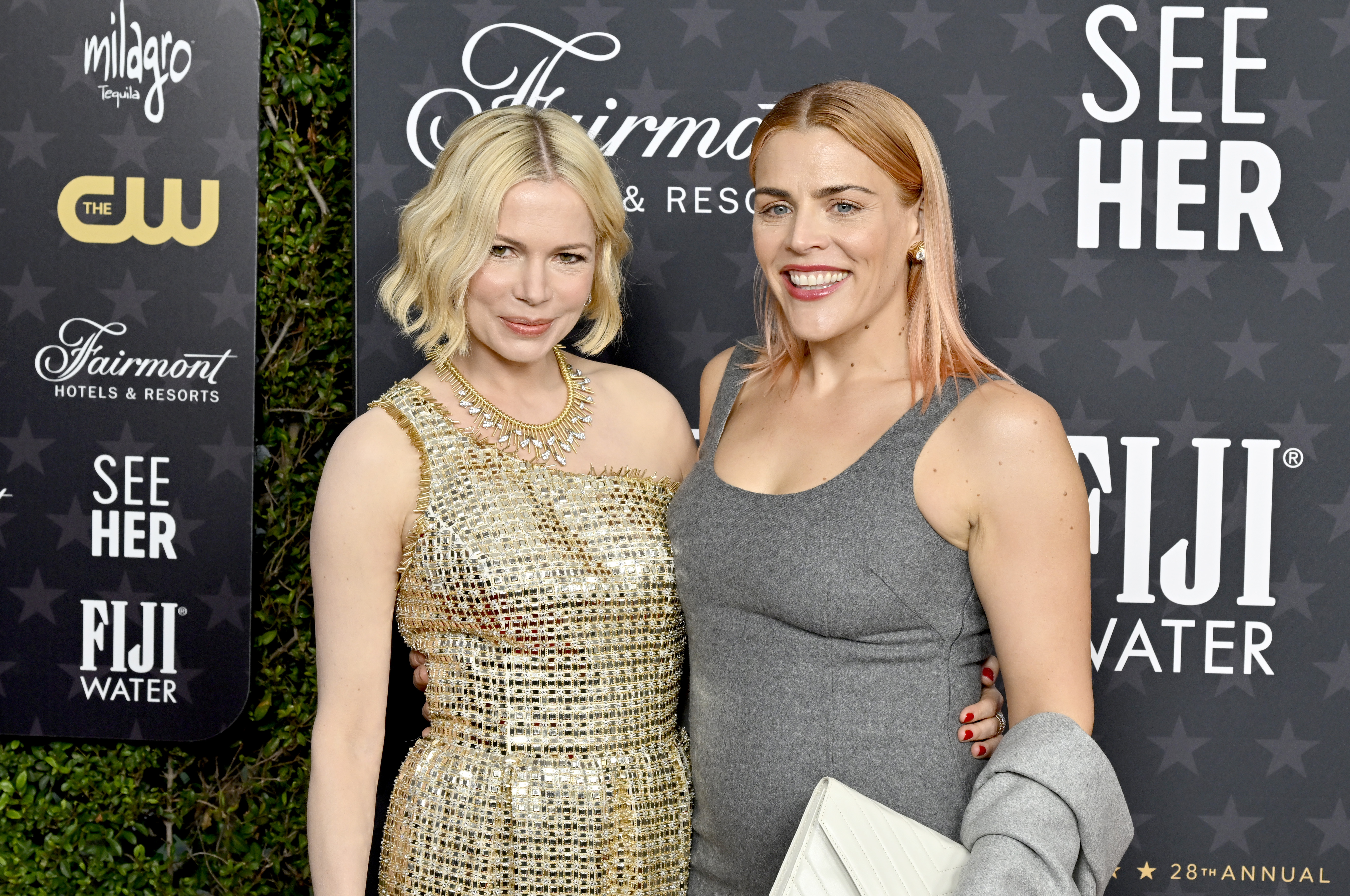 Michelle Williams and Busy Phillips at the 28th Annual Critics' Choice Awards in Los Angeles, California on January 15, 2023 | Source: Getty Images