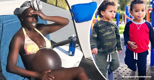 Porsche Thomas, attacked for being 'too dark' during pregnancy, shares photos of her biracial twins