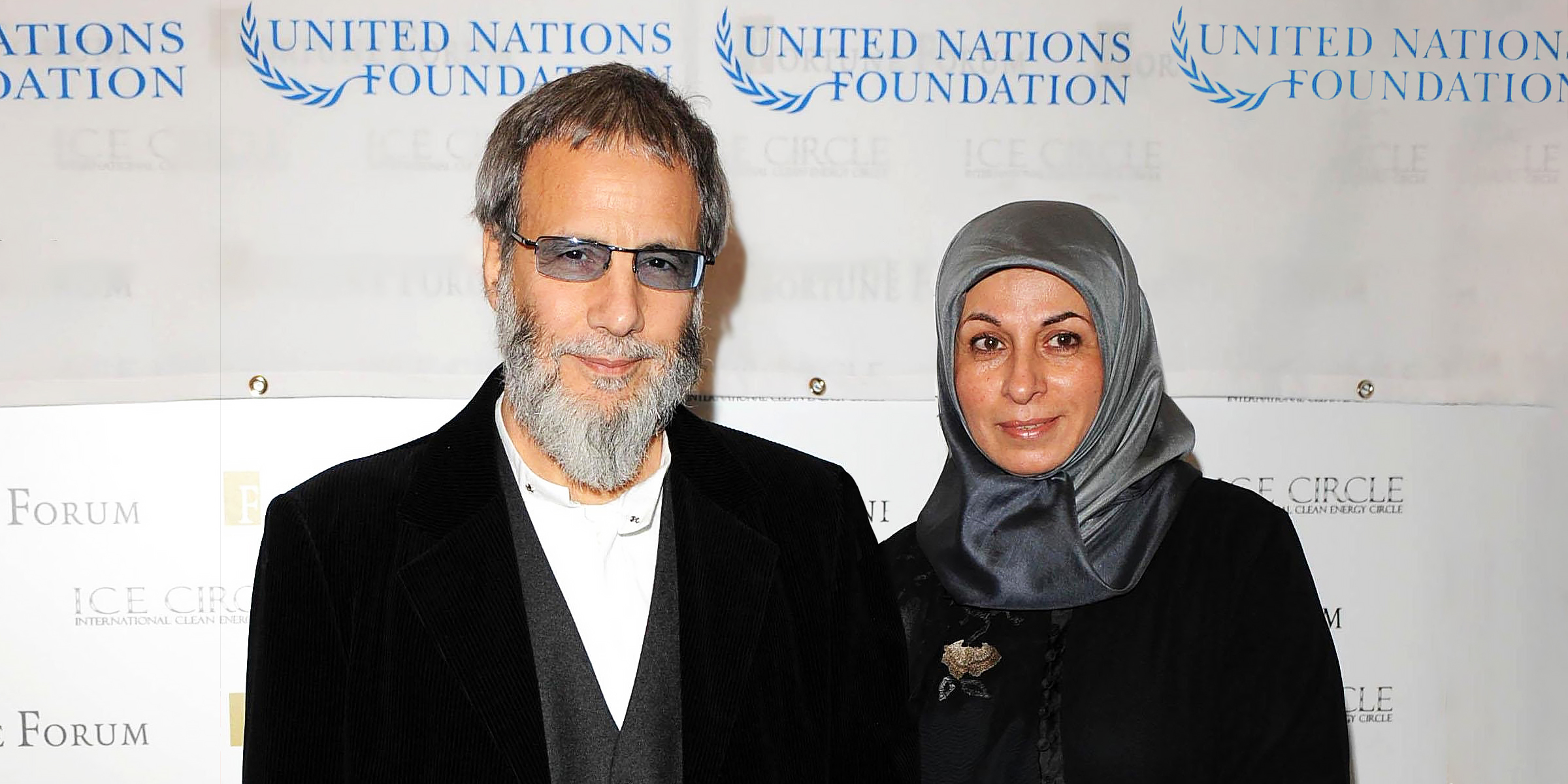 Cat Stevens and Fauzia Mubarak Ali | Source: Getty Images
