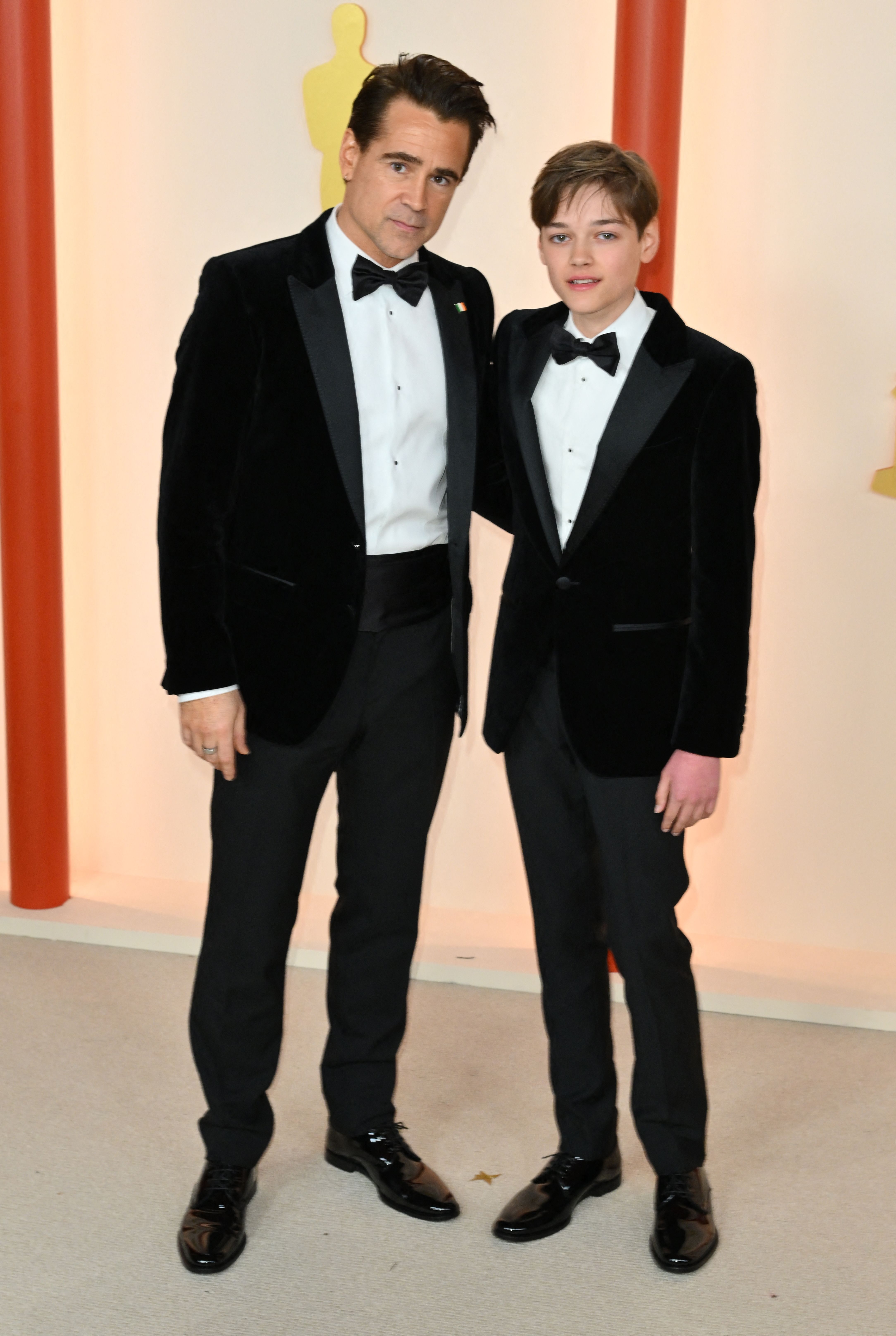 Colin Farrell and his son Henry at the Academy Awards on March 12, 2023, in Hollywood, California | Source: Getty Images
