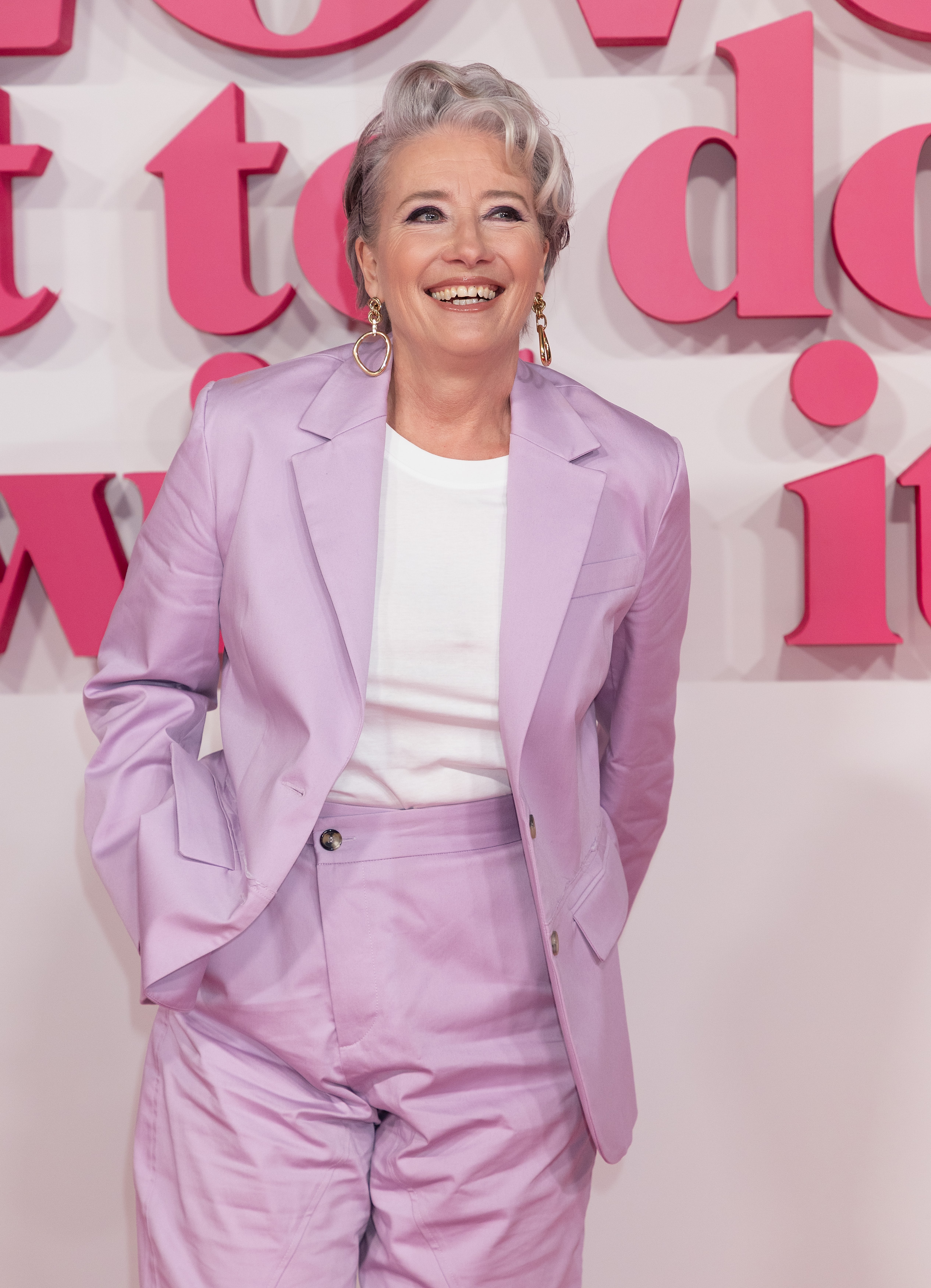 Emma Thompson at the "What's Love Got To Do With It?" premiere at Odeon Luxe Leicester Square on February 13, 2023, in London, England. | Source: Getty Images