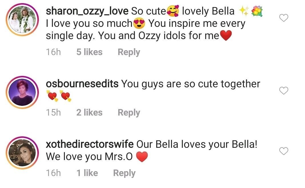 Screenshot of comments from Sharon Osbourne's Instagram post on August 11, 2020. | Photo: Instagram/Sharon Osbourne