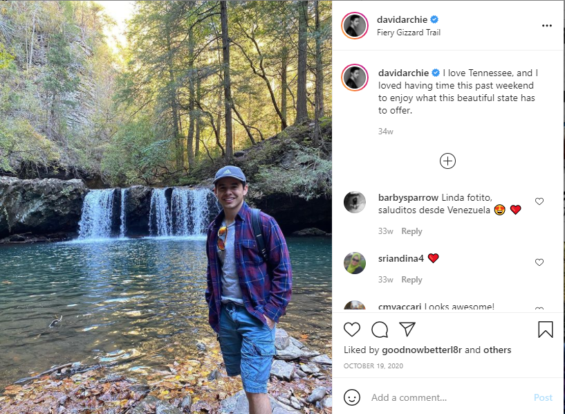 Picture of David Archuleta on Instagram | Photo: Instagram/davidarchie