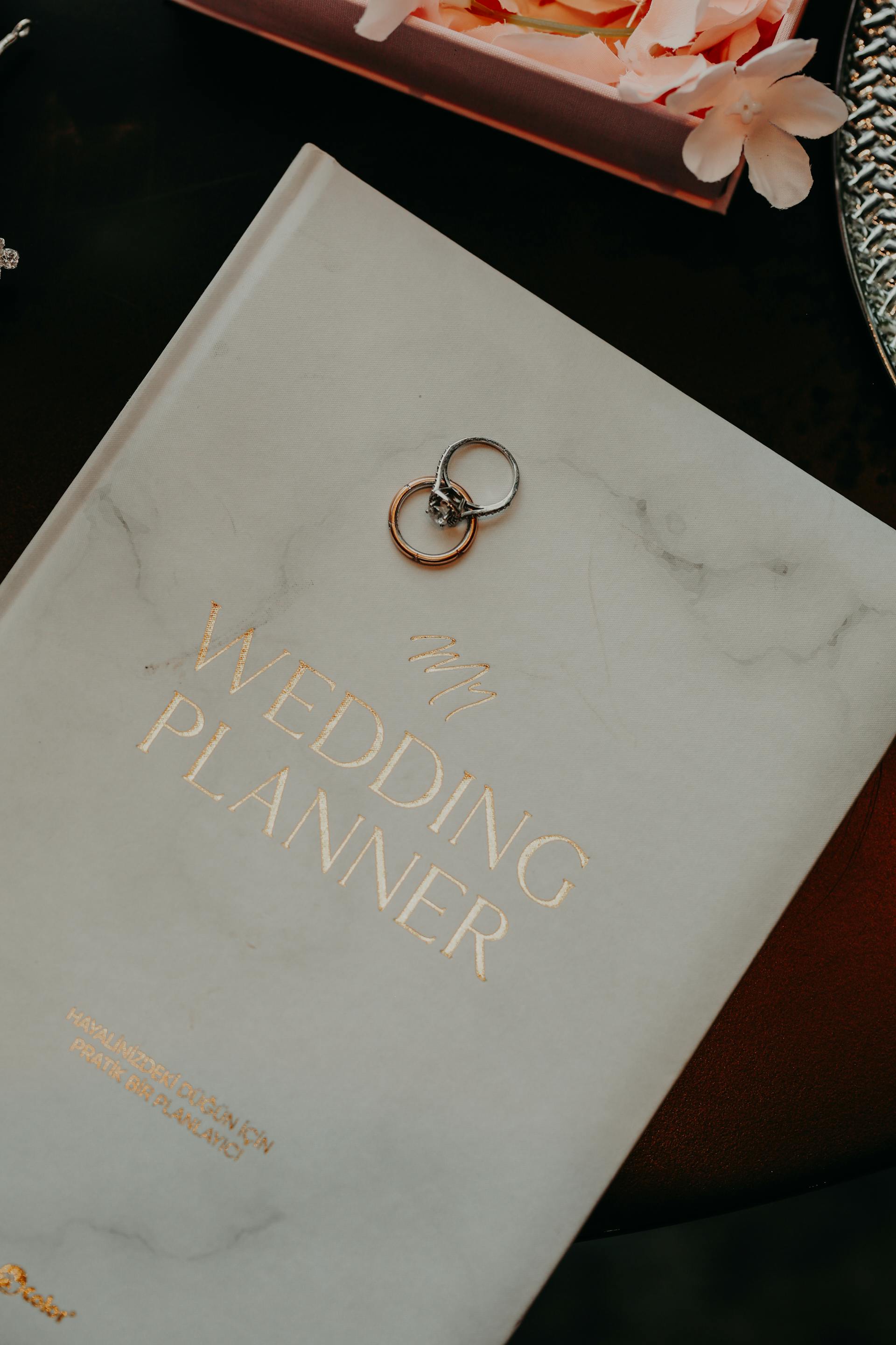 Rings on a wedding planner | Source: Pexels