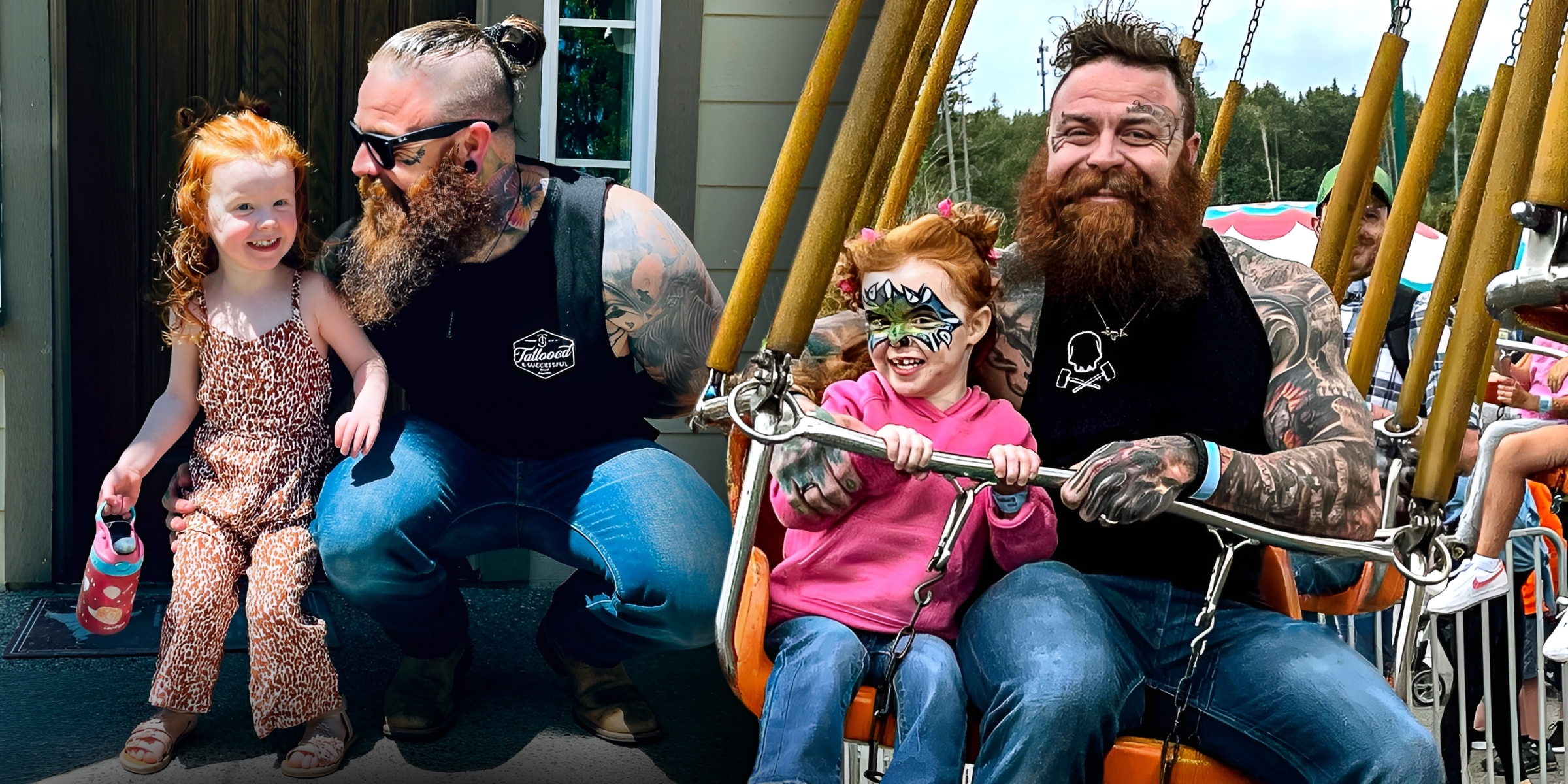 Kevin Clevenger and his daughter Viola | Source: Instagram.com/ironsanctuary