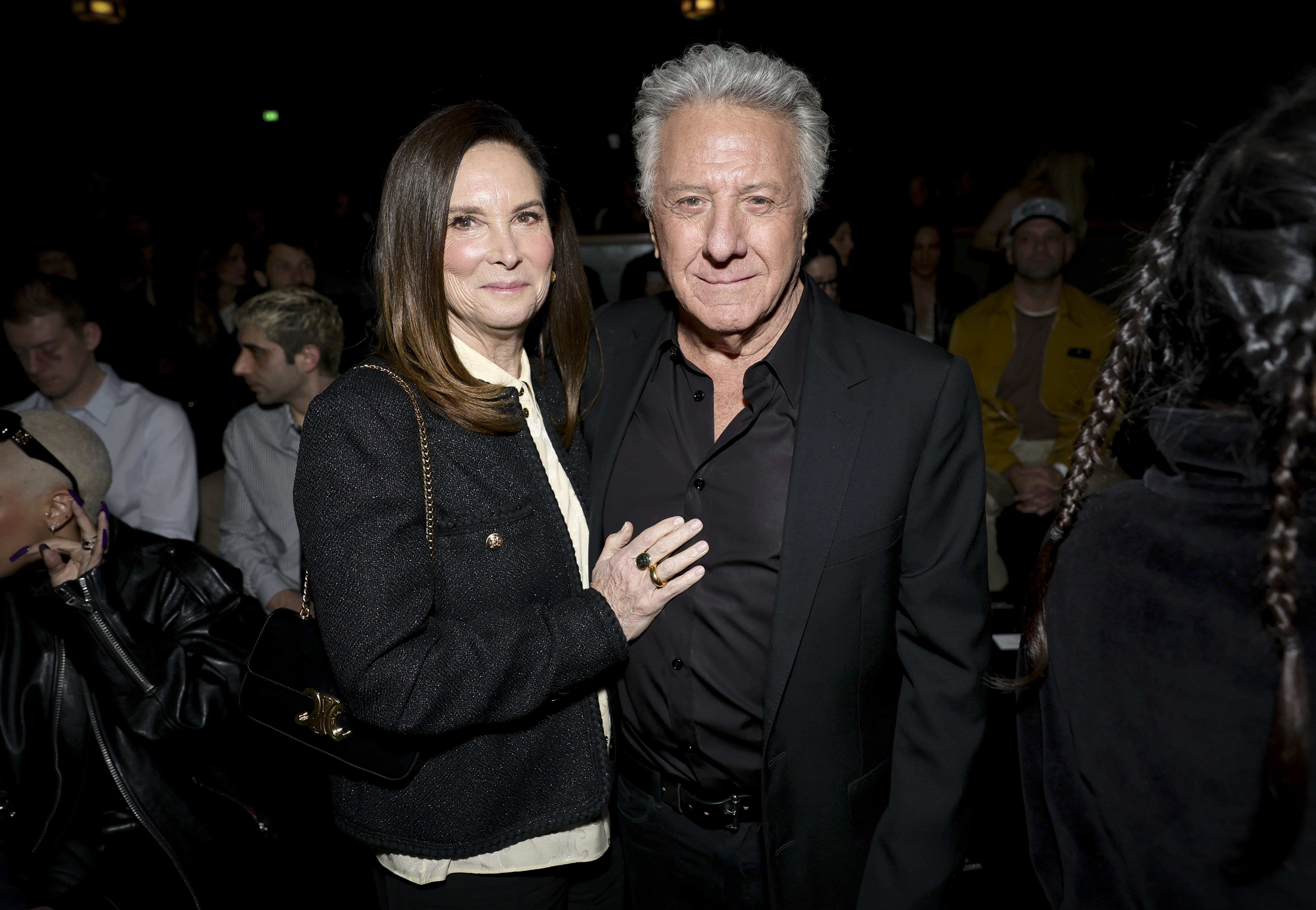 Lisa and Dustin Hoffman at Celine at The Wiltern on December 8, 2022, in Los Angeles, California | Source: Getty Images