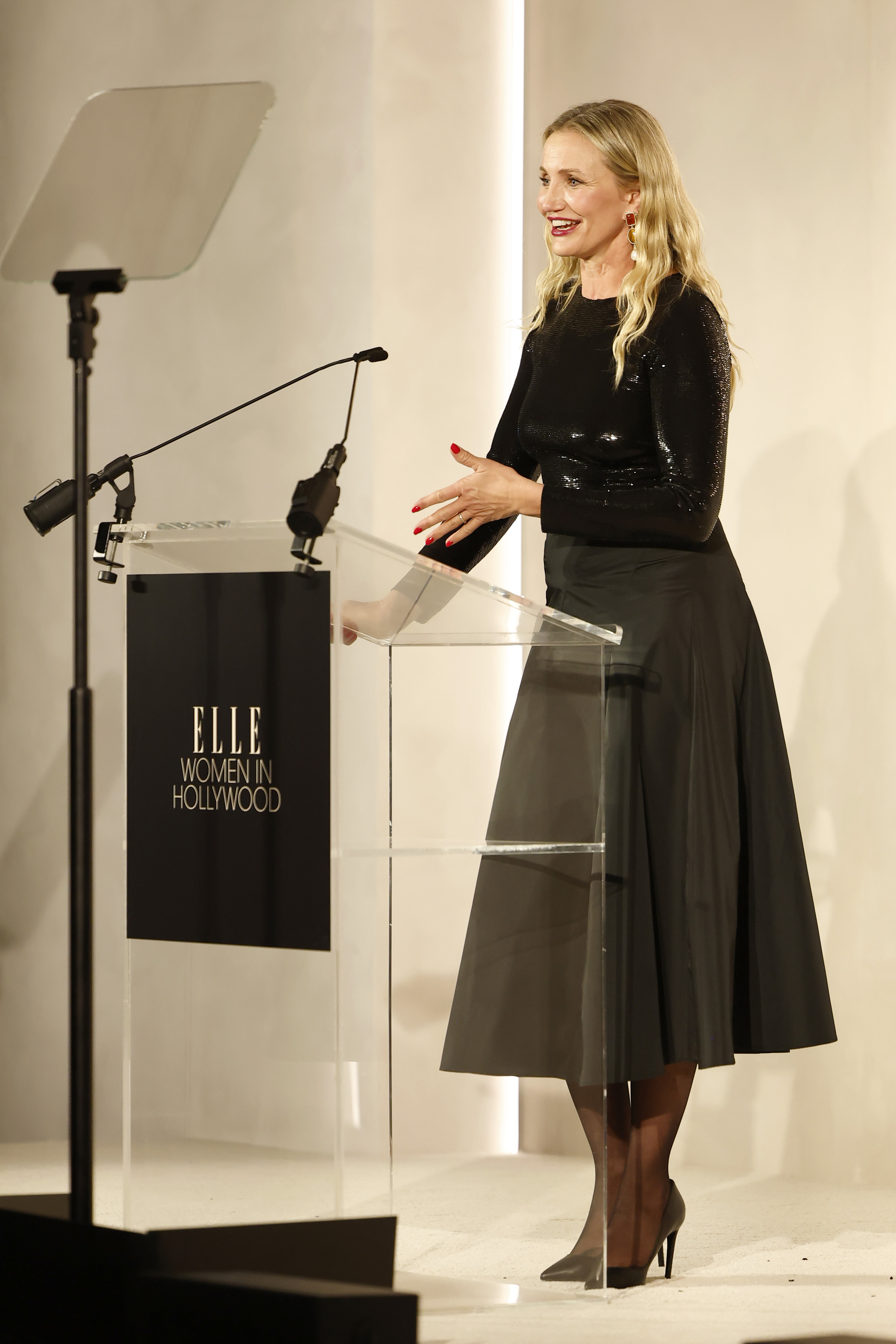 Cameron Diaz on November 19, 2024, in Los Angeles, California | Source: Getty Images