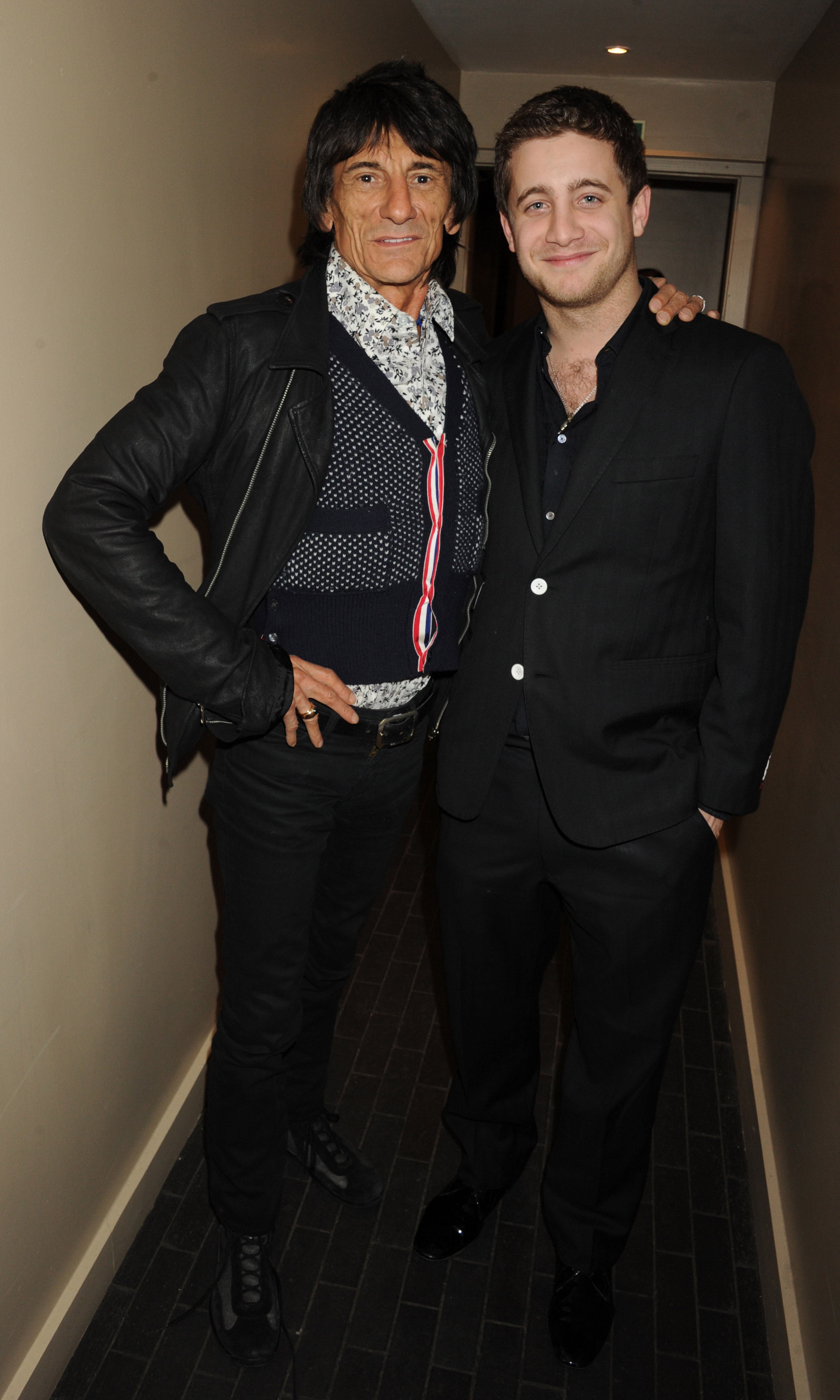 Ronnie and Tyrone Wood at the Richard Phillips "Most Wanted" exhibition afterparty in London, England on January 27, 2011 | Source: Getty Images