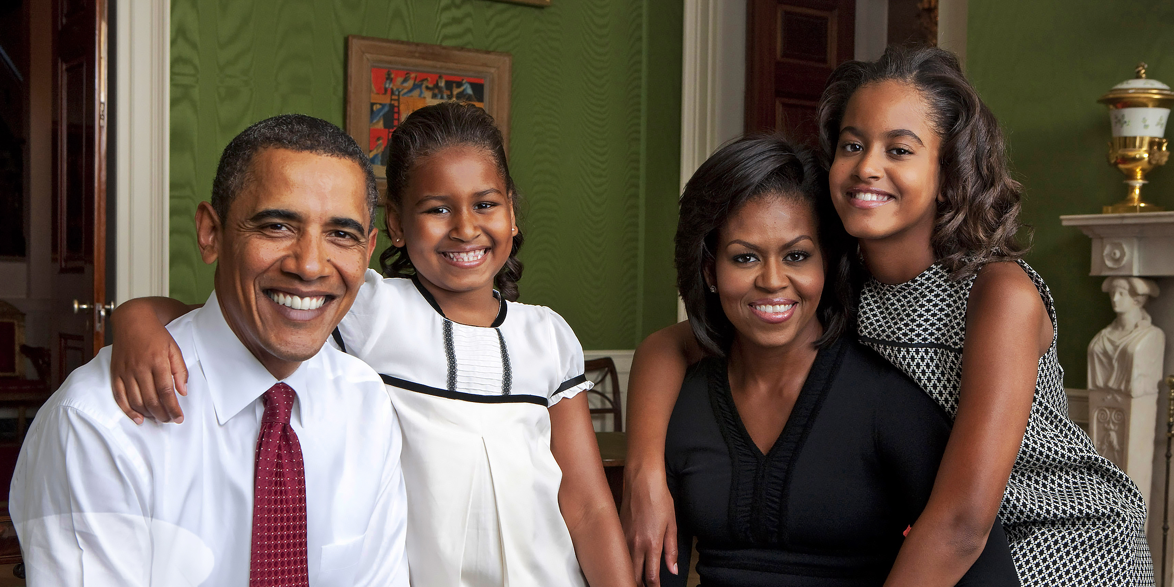 Barack, Sasha, Michelle, and Malia Obama | Source: Getty Images