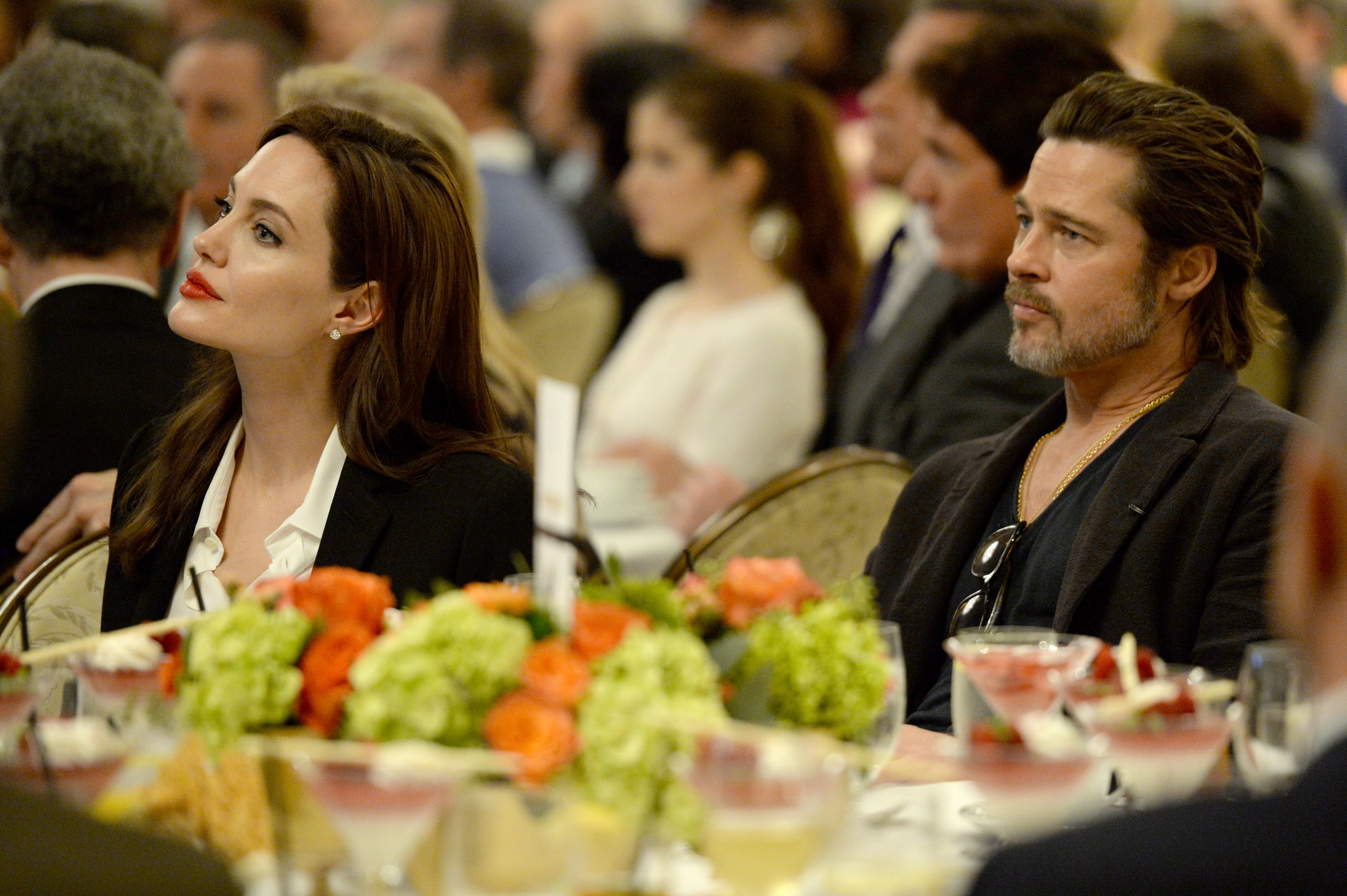 Angelina Jolie and Brad Pitt attend the 15th Annual AFI Awards Luncheon on January 9, 2015, in Beverly Hills, California. | Source: Getty Images