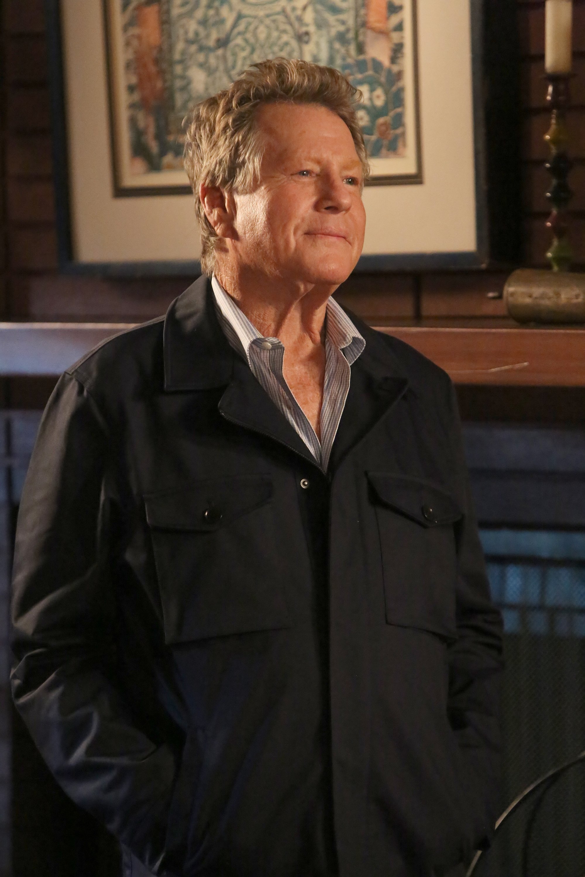 Ryan O'Neal as a guest star in the "The Brain in the Bot" episode of BONES in 2016 | Source: Getty Images