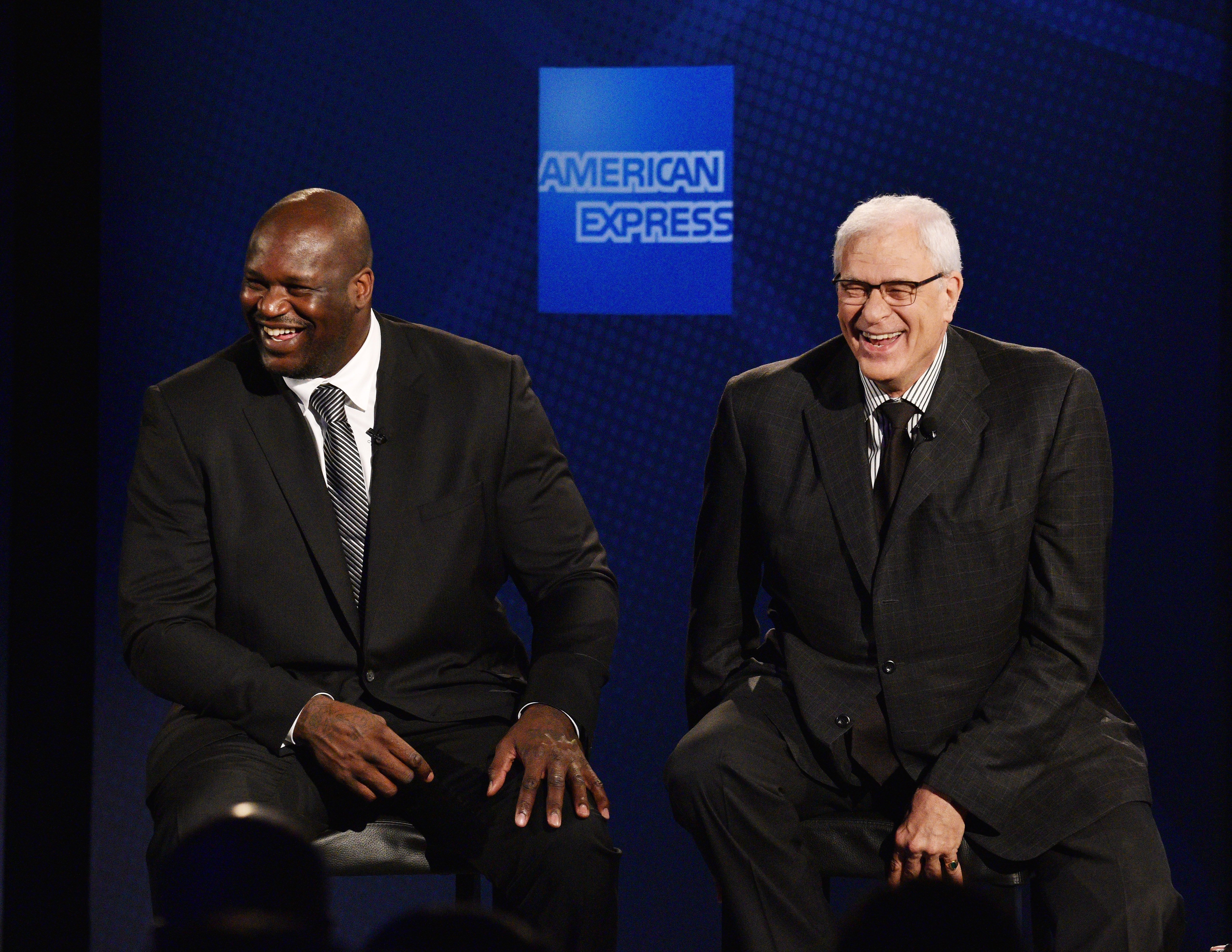 Shaquille O'Neal and Phil Jackson at the Altman Building on June 6, 2016 | Photo: Getty Images
