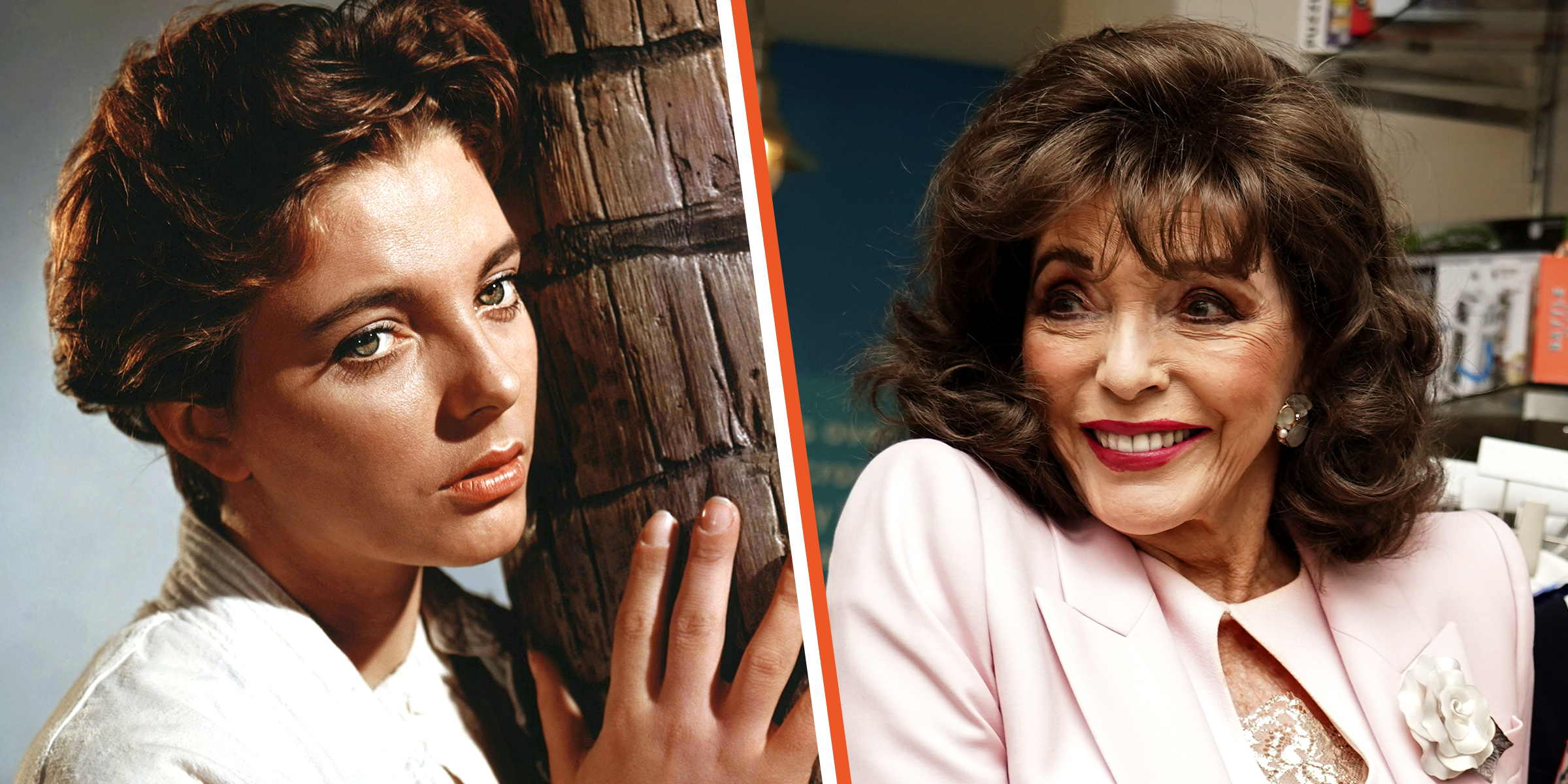 Joan Collins, 1957 | Joan Collins, 2023 | Source: Getty Images