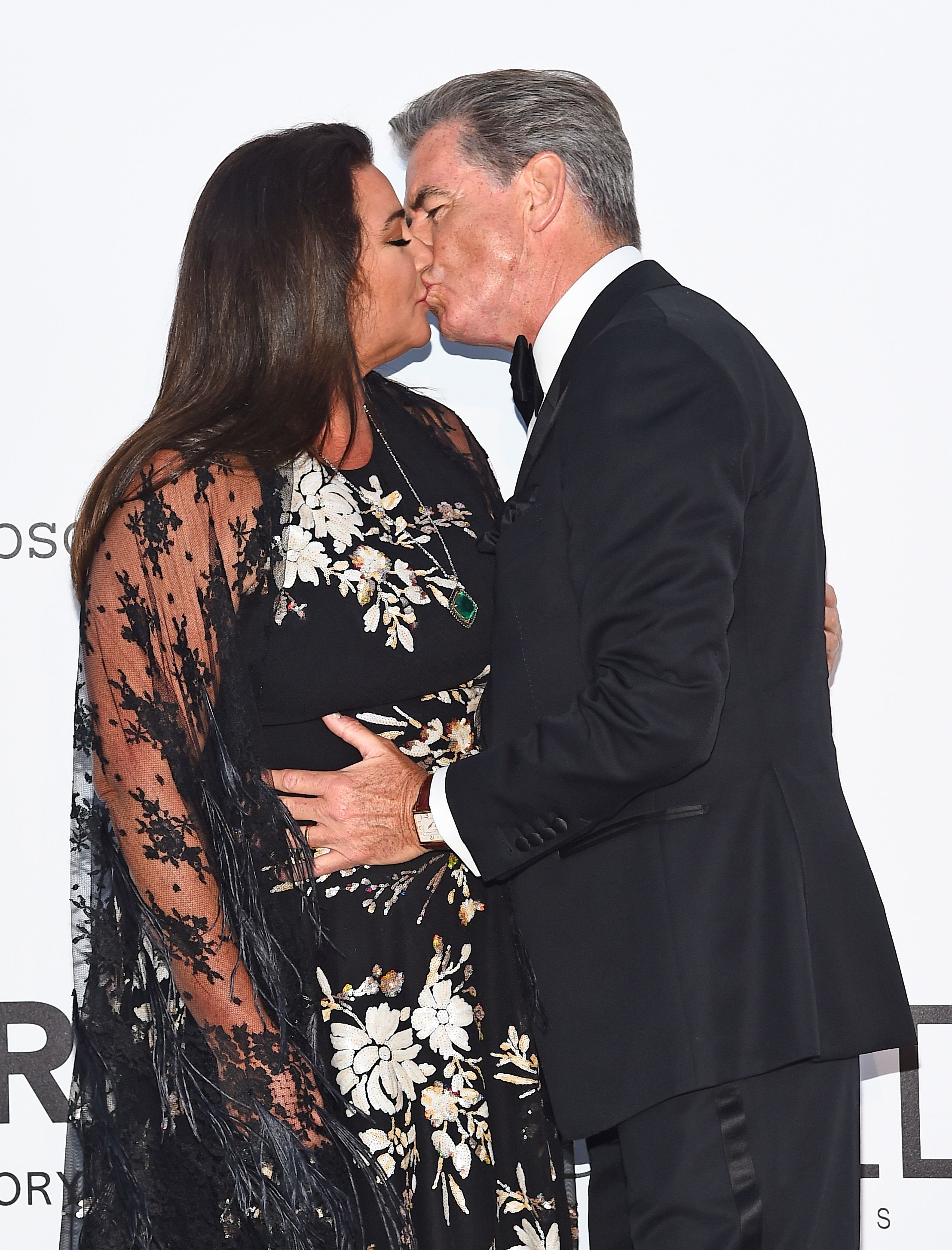 Pierce Brosnan and Keely Shaye Brosnan during the amfAR Gala Cannes 2018 at Hotel du Cap-Eden-Roc on May 17, 2018, in Cap d'Antibes, France. | Source: Getty Images