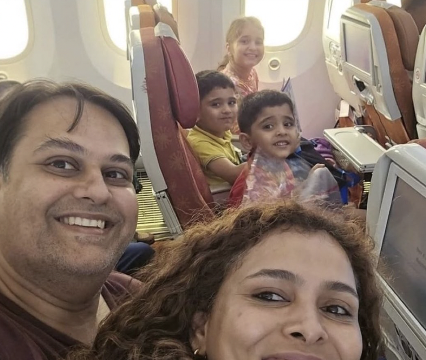 Komi Vyas, Prateek Joshi, and their three children from a post dated June 12, 2025. | Source: X/MattWallace888