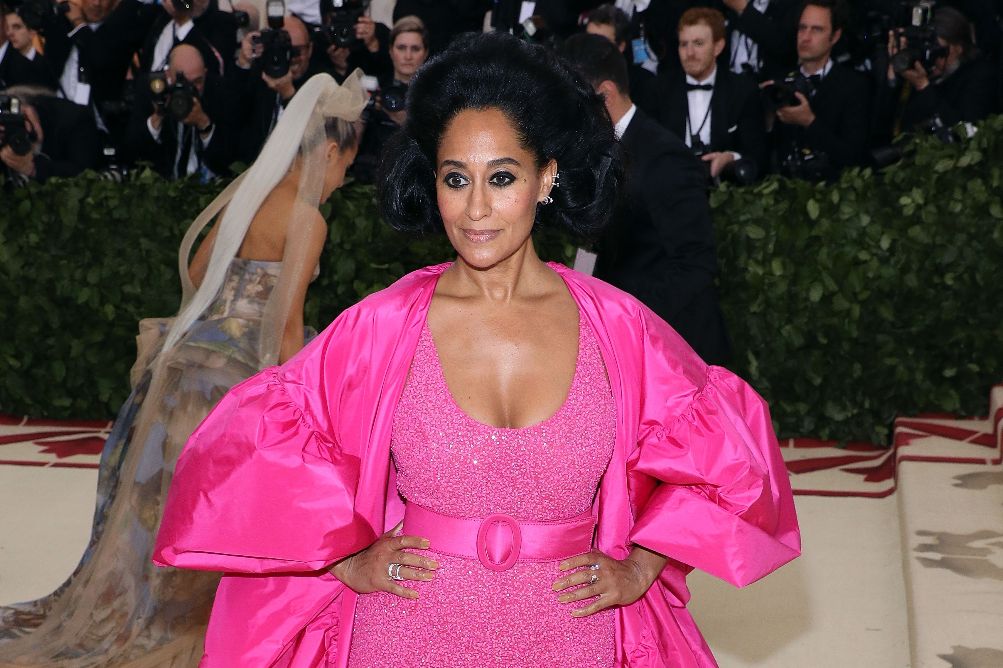 Tracee Ellis Ross poses at the 2018 Costume Institute Benefit at Metropolitan Museum of Art on May 7, 2018 in New York City. | Source: Getty Images