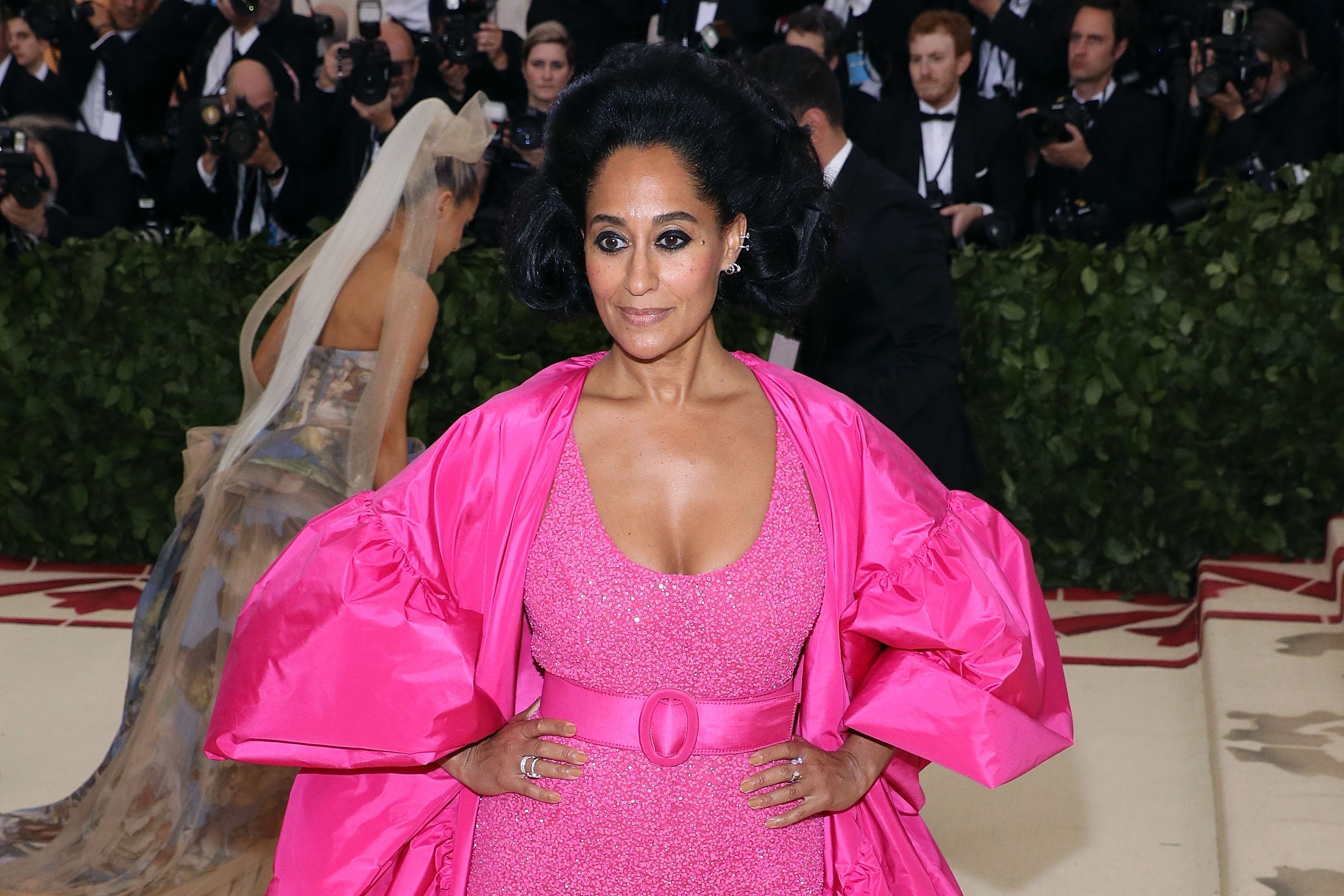 Tracee Ellis Ross poses at the 2018 Costume Institute Benefit at Metropolitan Museum of Art on May 7, 2018. | Photo: Getty Images