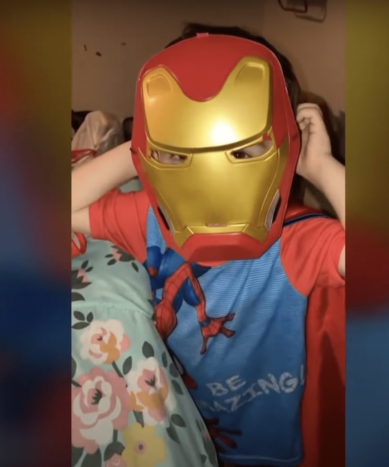 Mars Bedell dressed as Ironman. | Source: YouTube.com/KHOU 11