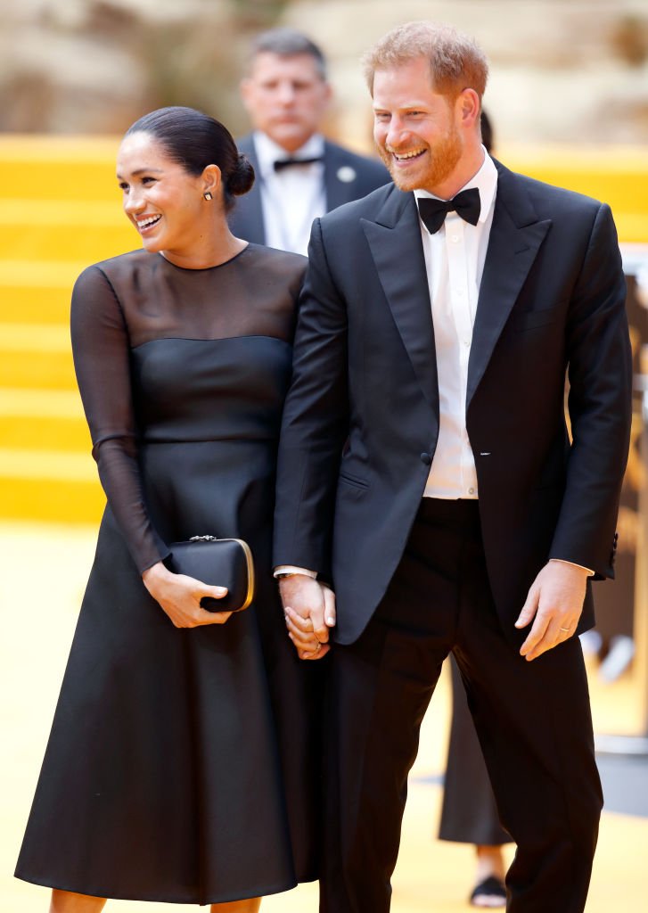 Meghan Markle et le Prince Harry à la première du "Roi Lion" le 14 juillet 2019. l Source : Getty Images