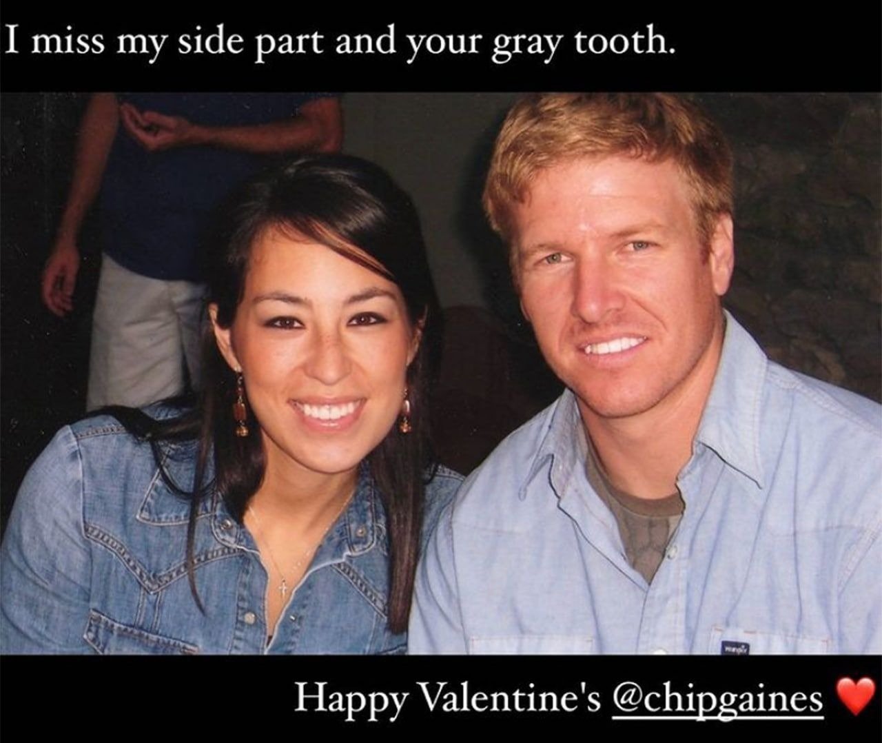 Joanna Gaines and Chip Gaines on their throwback photo | Source: Instagram/@joannagaines