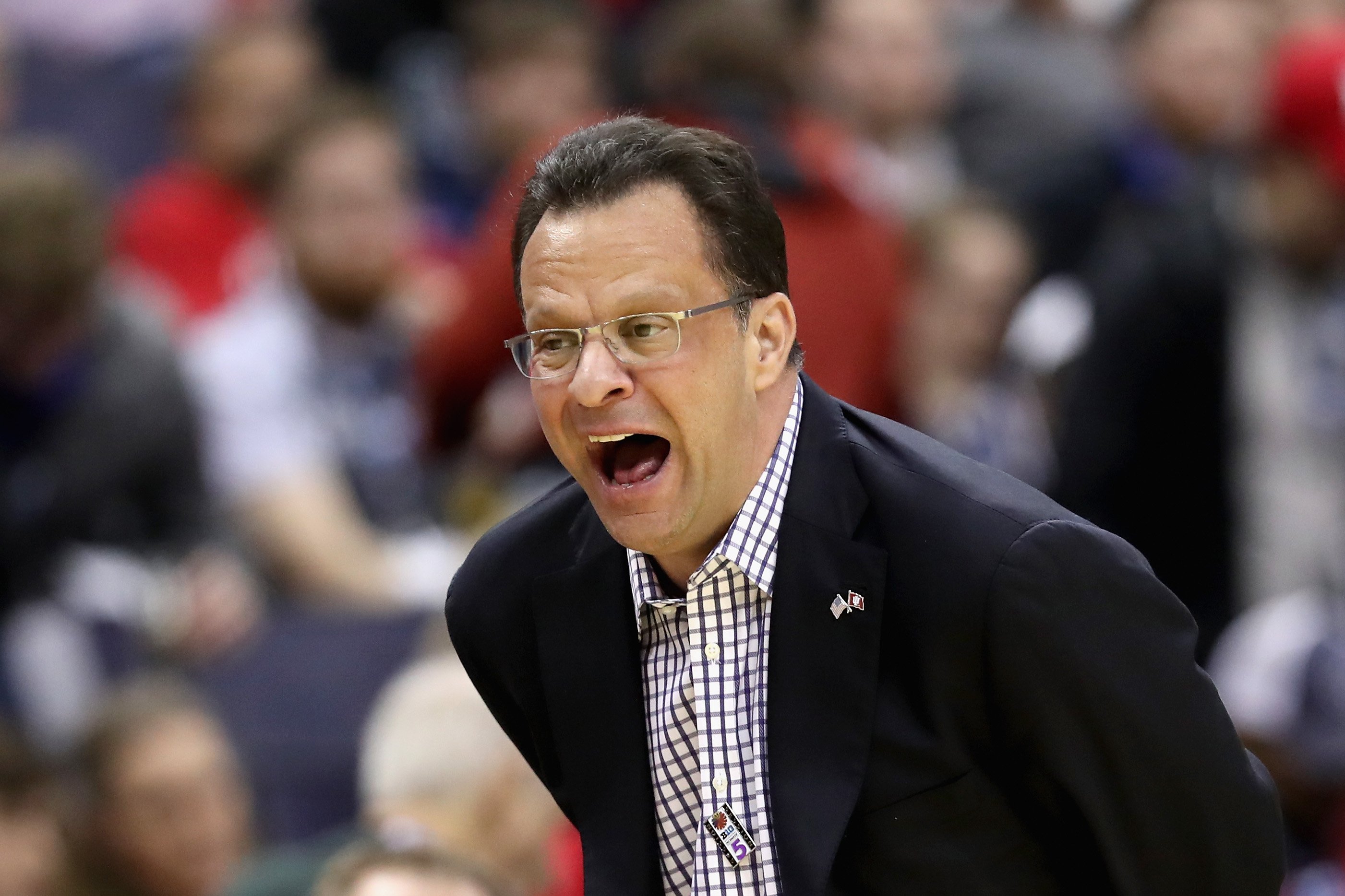 Tom Crean of the Indiana Hoosiers watches from the sidelines against the Wisconsin Badgers during the Big Ten Basketball Tournament at Verizon Center, on March 10, 2017 in Washington, DC. | Source: Getty Images