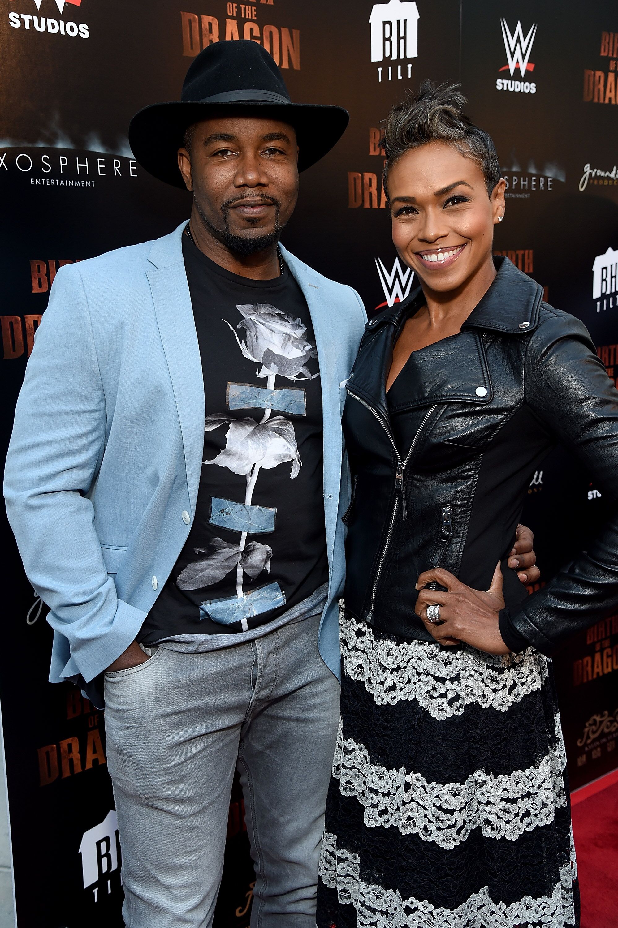 Actor michael jai white at the premiere of "The Mantle of The Black Dragon" with his wife  Gillian Iliana Waters/ Source: Getty Images