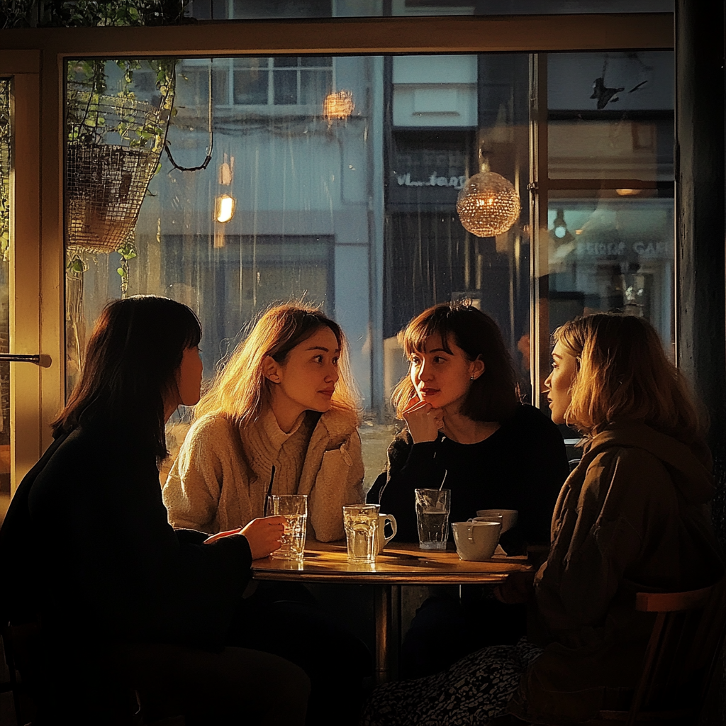 A group of women sitting together | Source: Midjourney