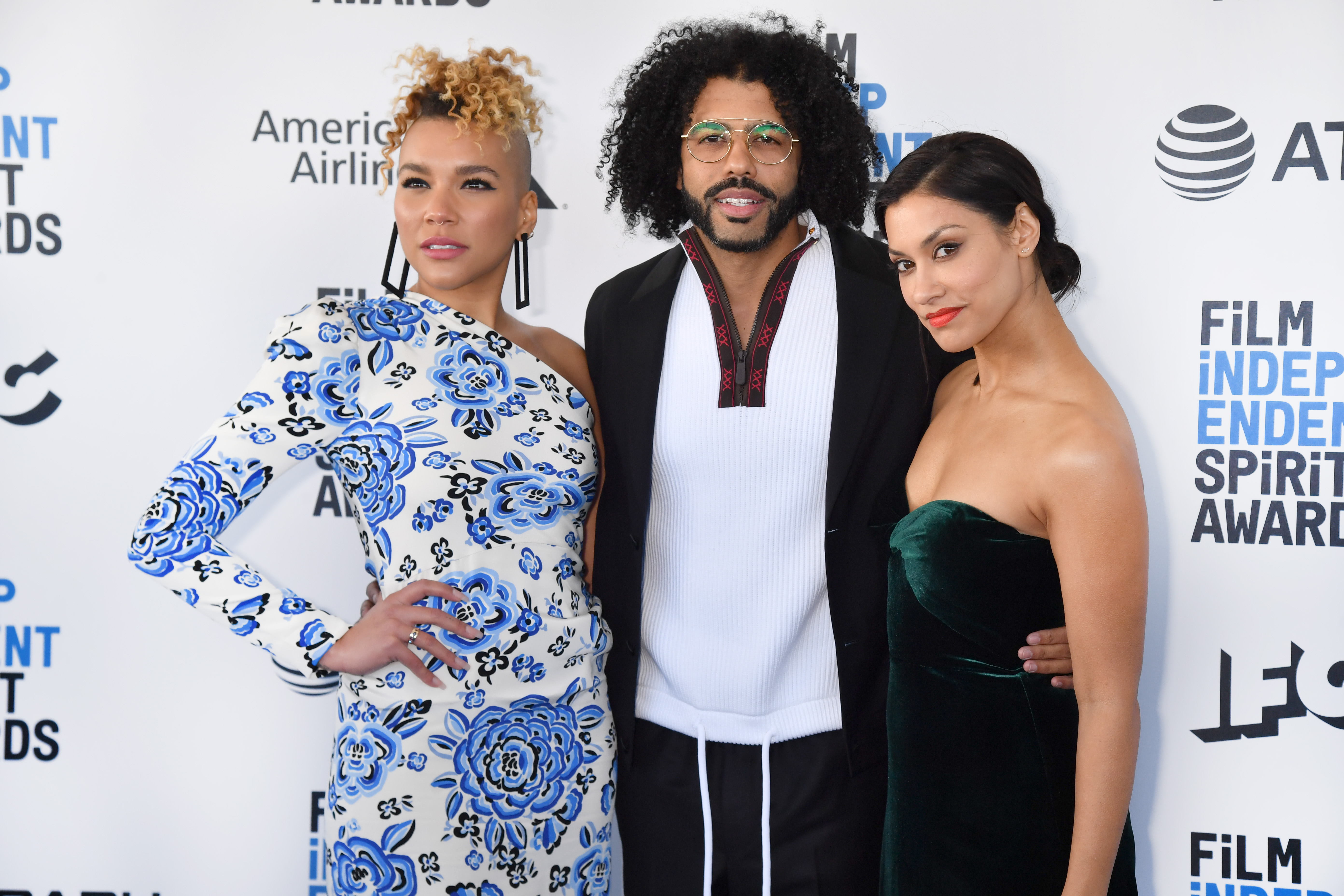 (L-R) Emmy Raver-Lampman, Daveed Diggs, and Janina Gavankar attend the 2019 Film Independent Spirit Awards, on February 23, 2019, in Santa Monica, California. | Source: Getty Images