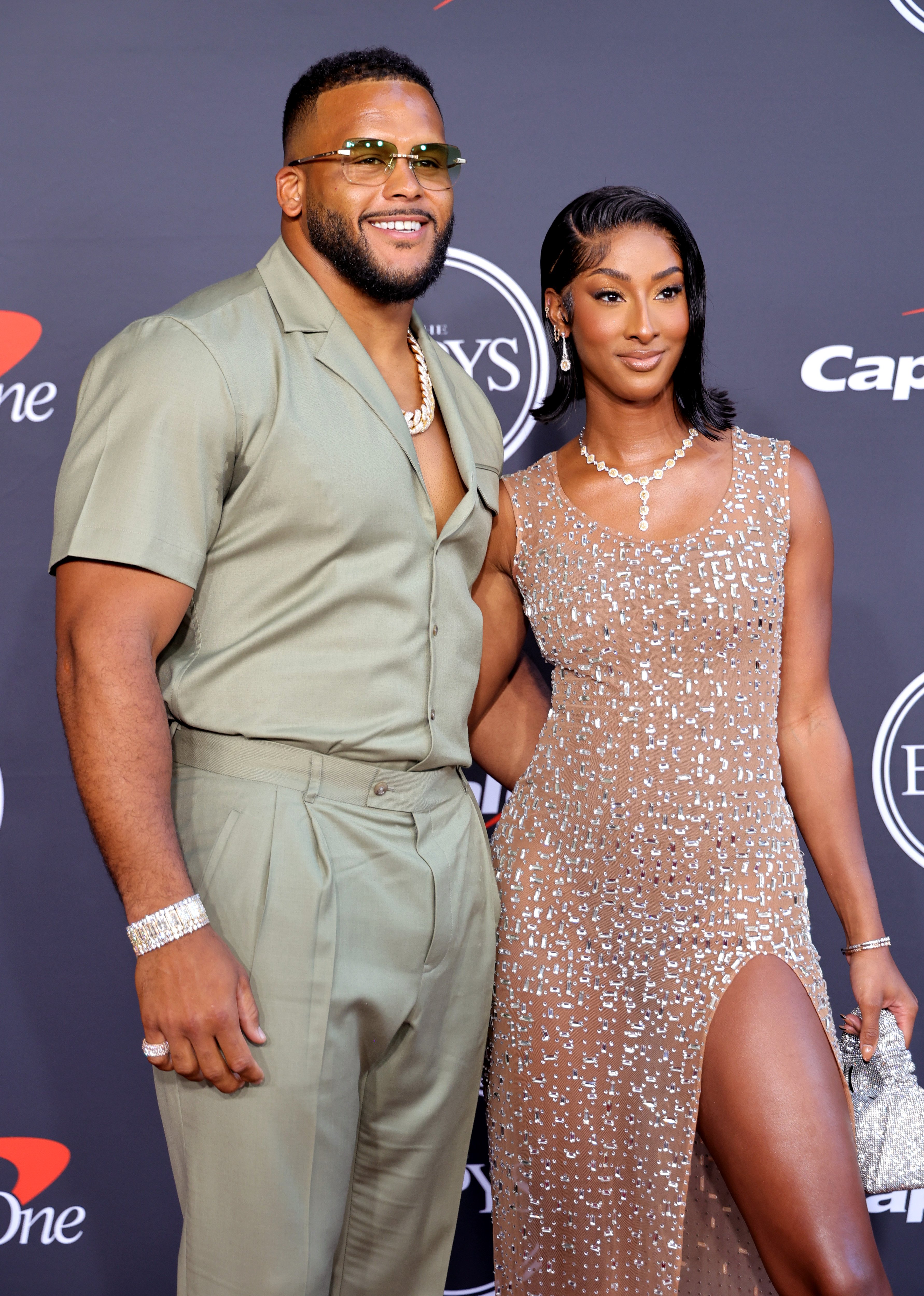  Aaron Donald and Erica Donald at the 2022 ESPYs in Hollywood, California. | Source: Getty Images