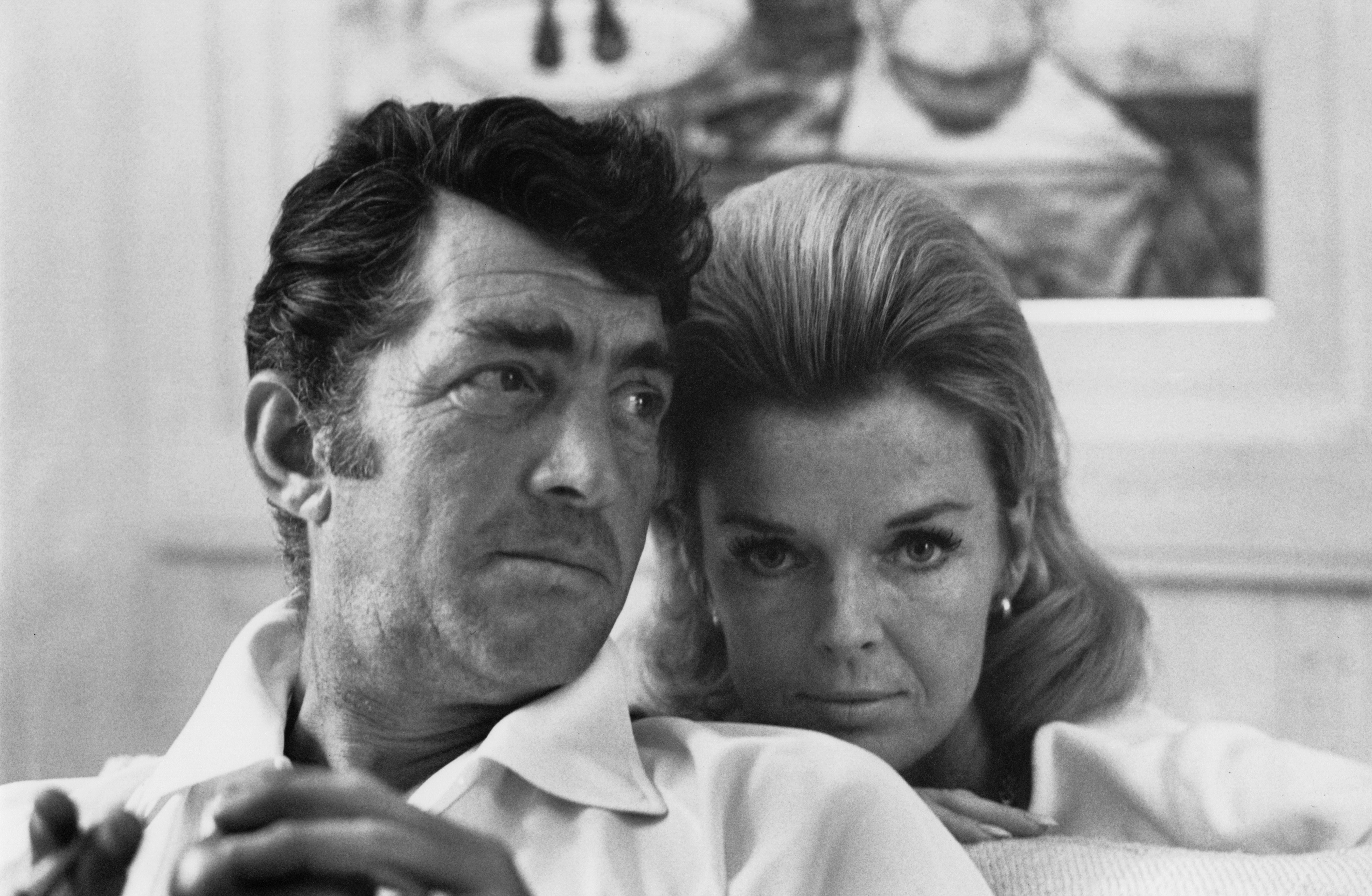 Dean Martin with his ex-wife, Jeanne, posing for a portrait in 1966 in Los Angeles, California. | Source: Getty Images