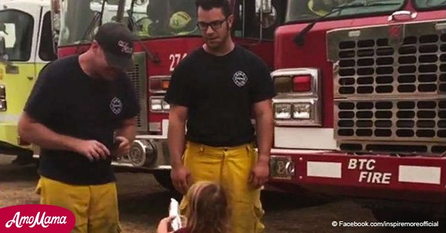 2-year-old girl serves thank-you breakfast to tired firefighters battling California wildfires